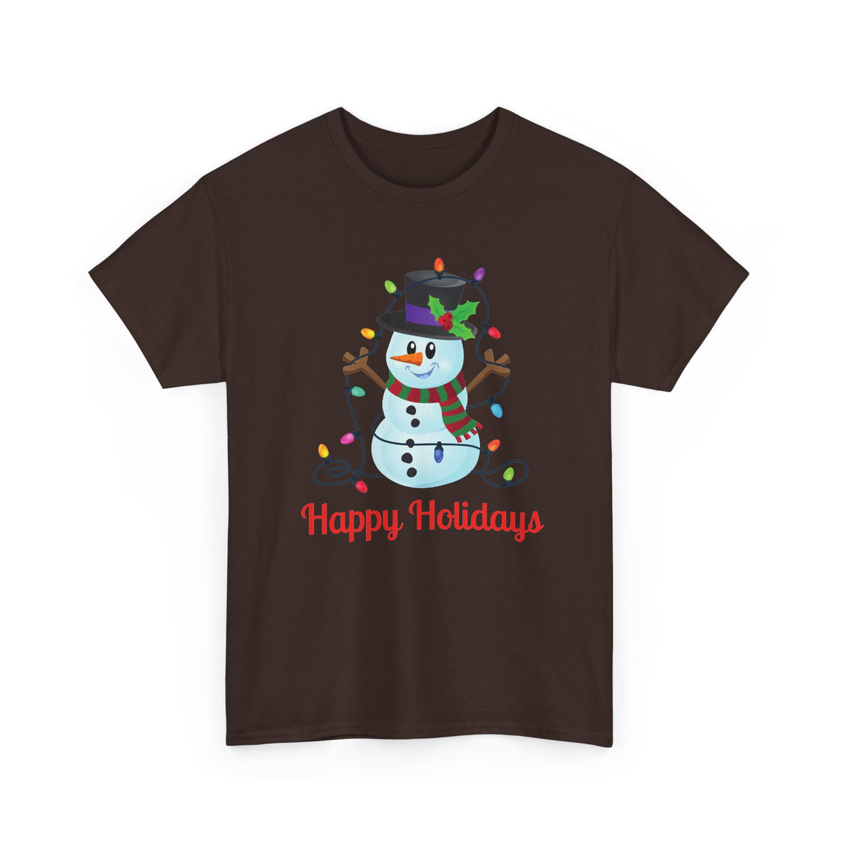 Happy Holidays Snowman Christmas T-Shirt