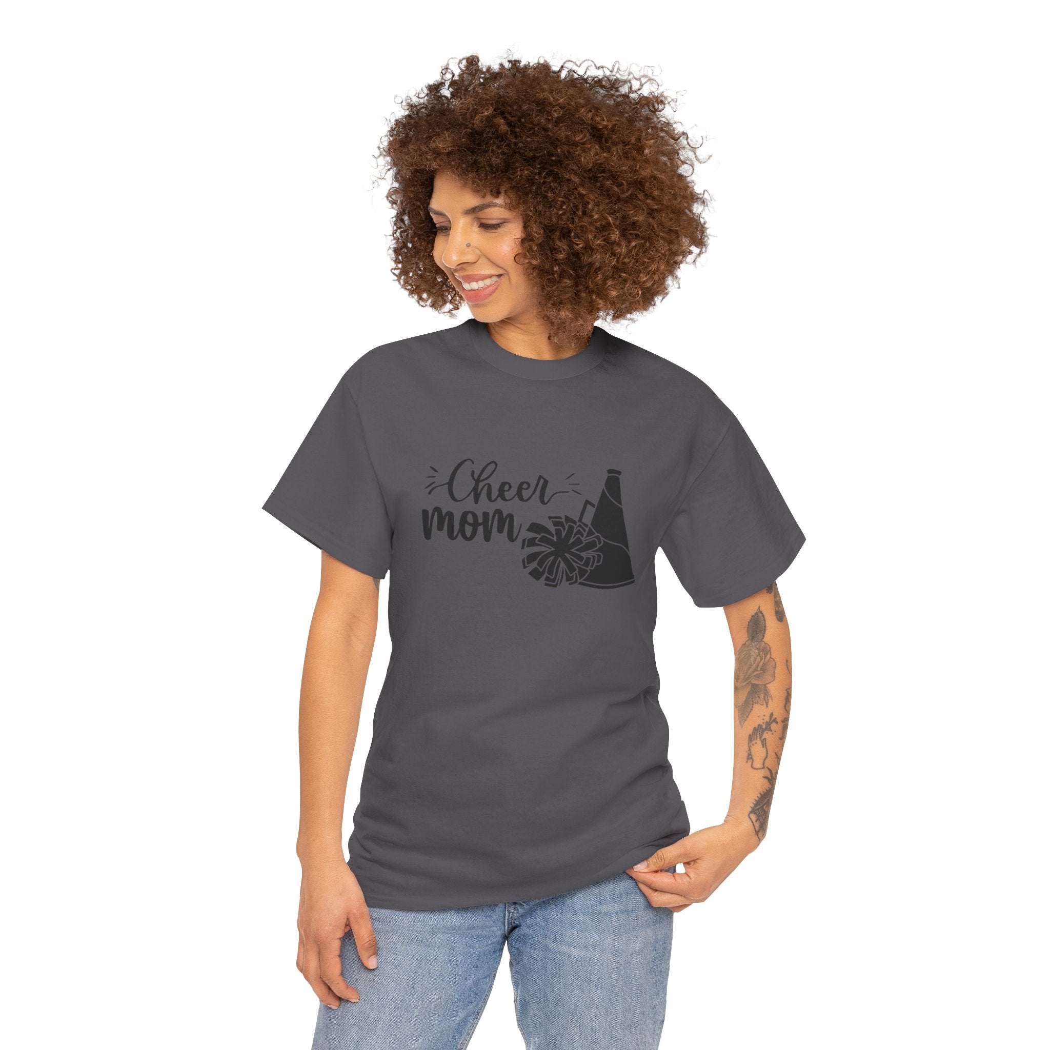 Cheer Mom T-Shirt — Pom Pom & Megaphone Mom Tee