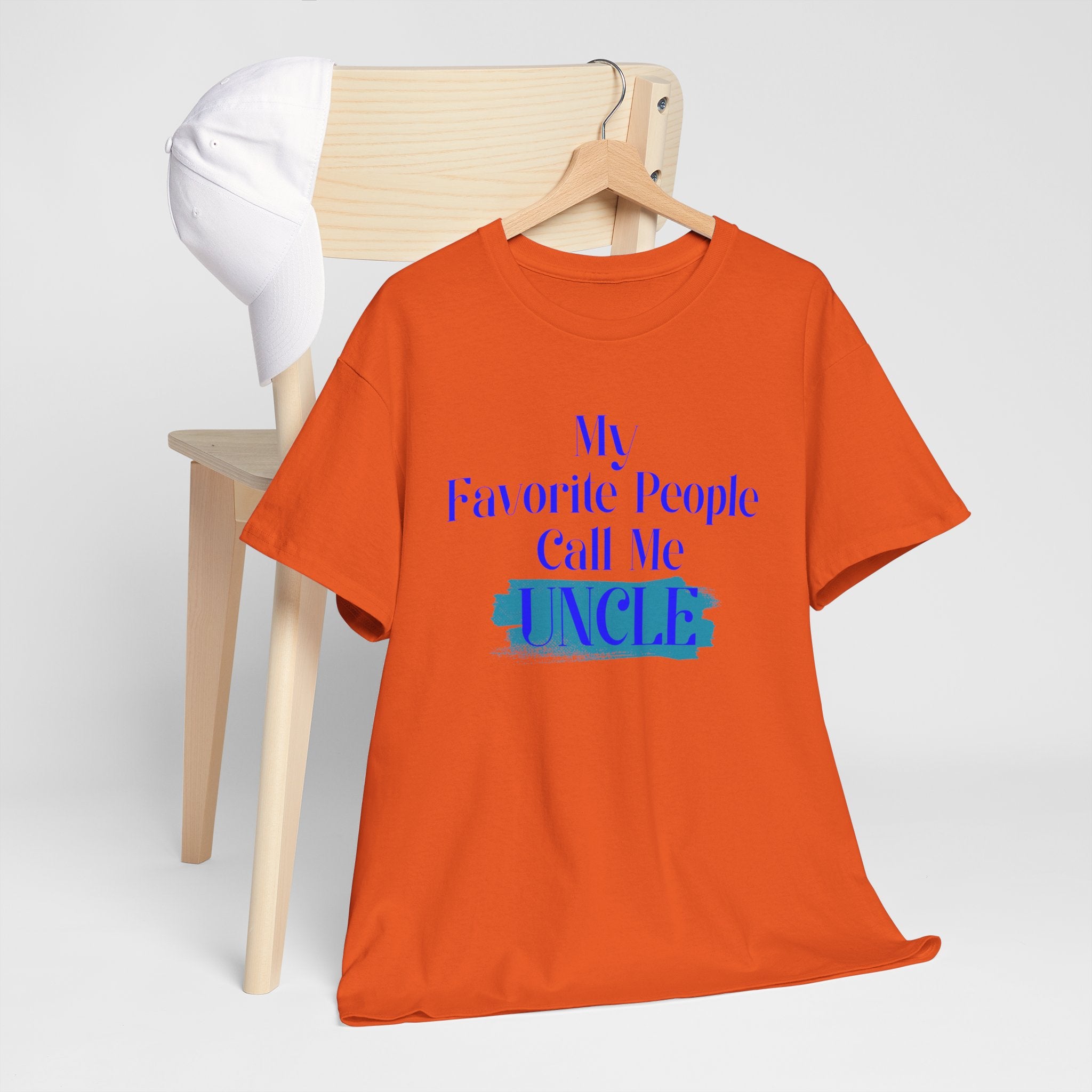 Uncle T‑Shirt — "My Favorite People Call Me UNCLE" Blue Brushstroke Tee