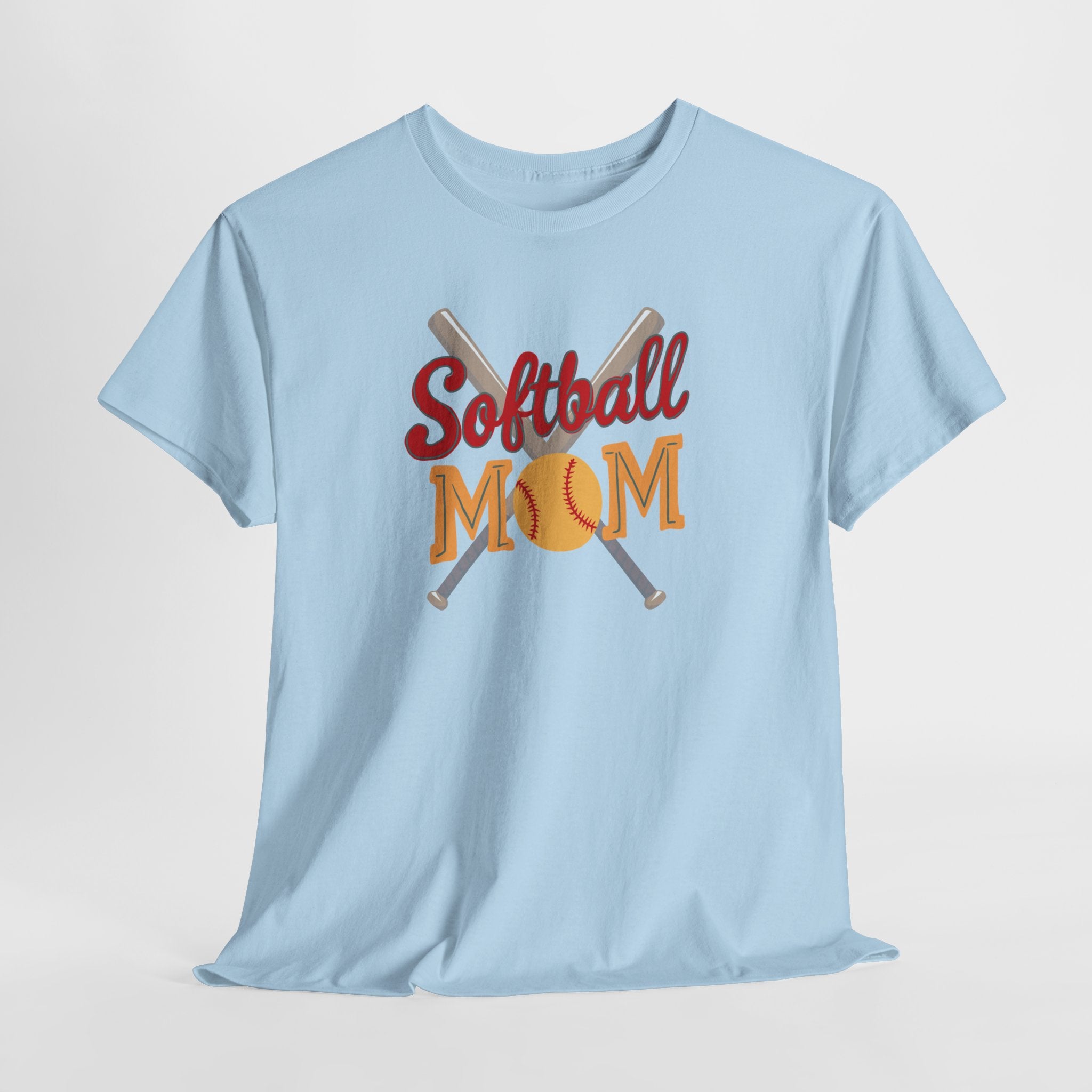 Softball Mom T‑Shirt — Retro Crossed Bats & Ball Tee for Proud Moms