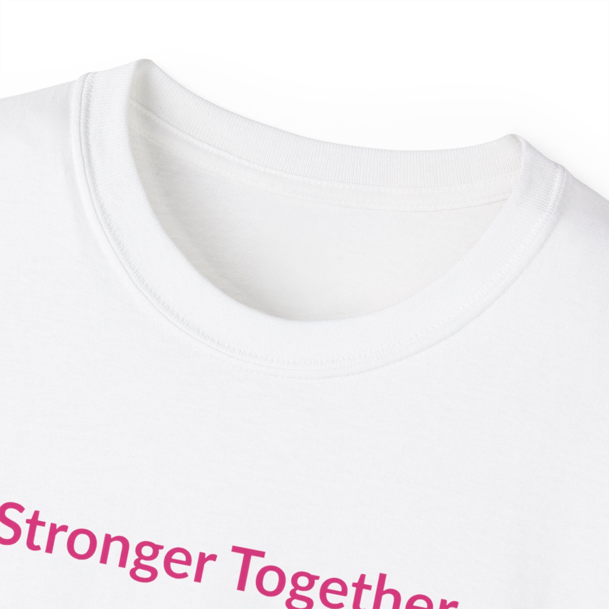 T-Shirt — "Stronger Together. Always. Tough Titties Club" Pink Ribbon Boxing Design