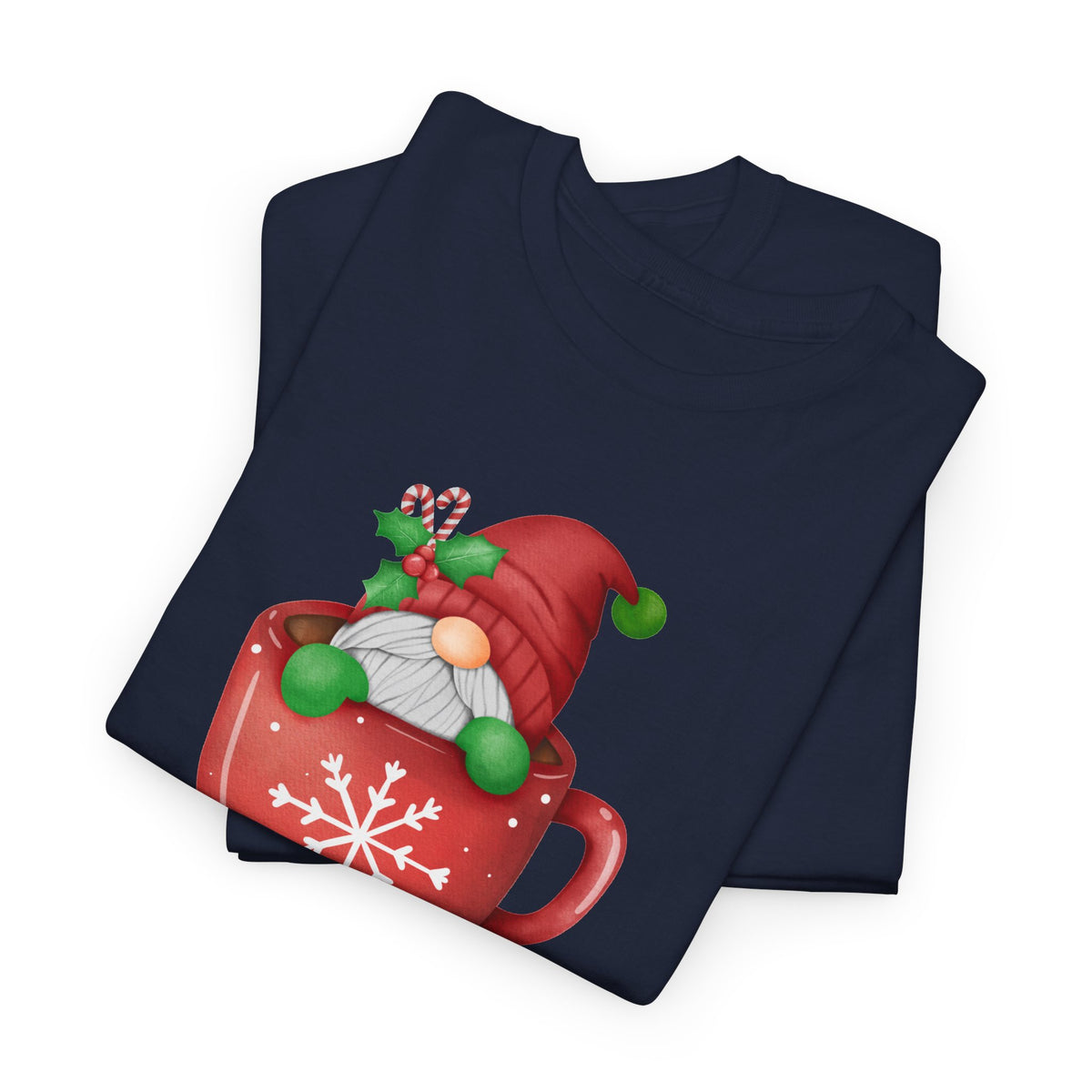 Merry Christmas Gnome in Mug Graphic T-Shirt