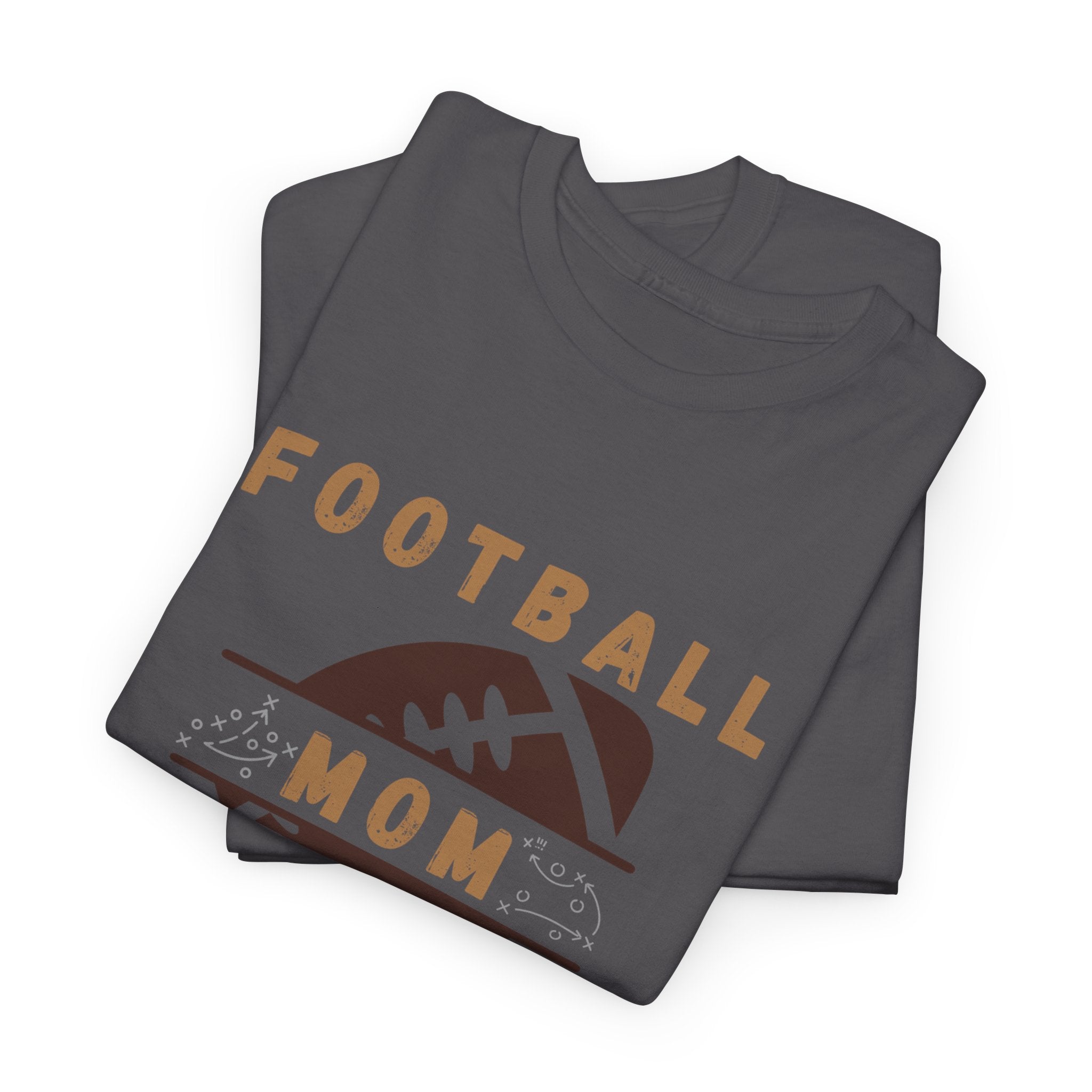 Football Mom T-Shirt — Retro Brown Football Design