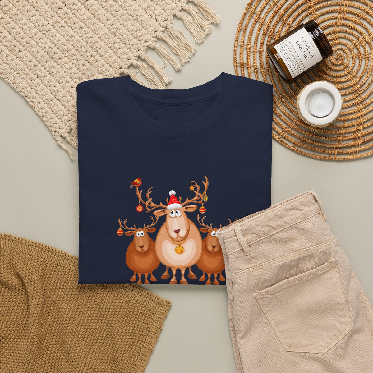 Silent Night, Not in This Family Christmas Reindeer T-Shirt