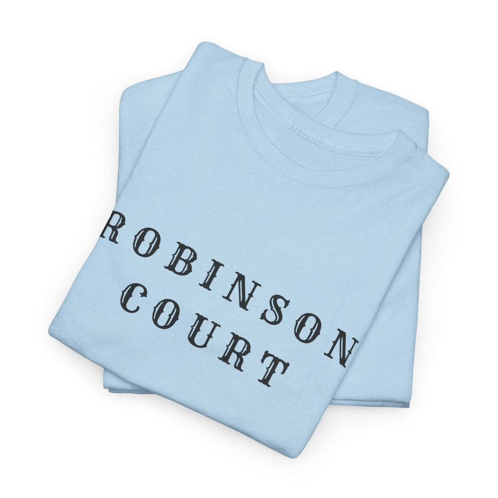 Robinson Court T-Shirt — Minimal Vintage Text Streetwear Tee