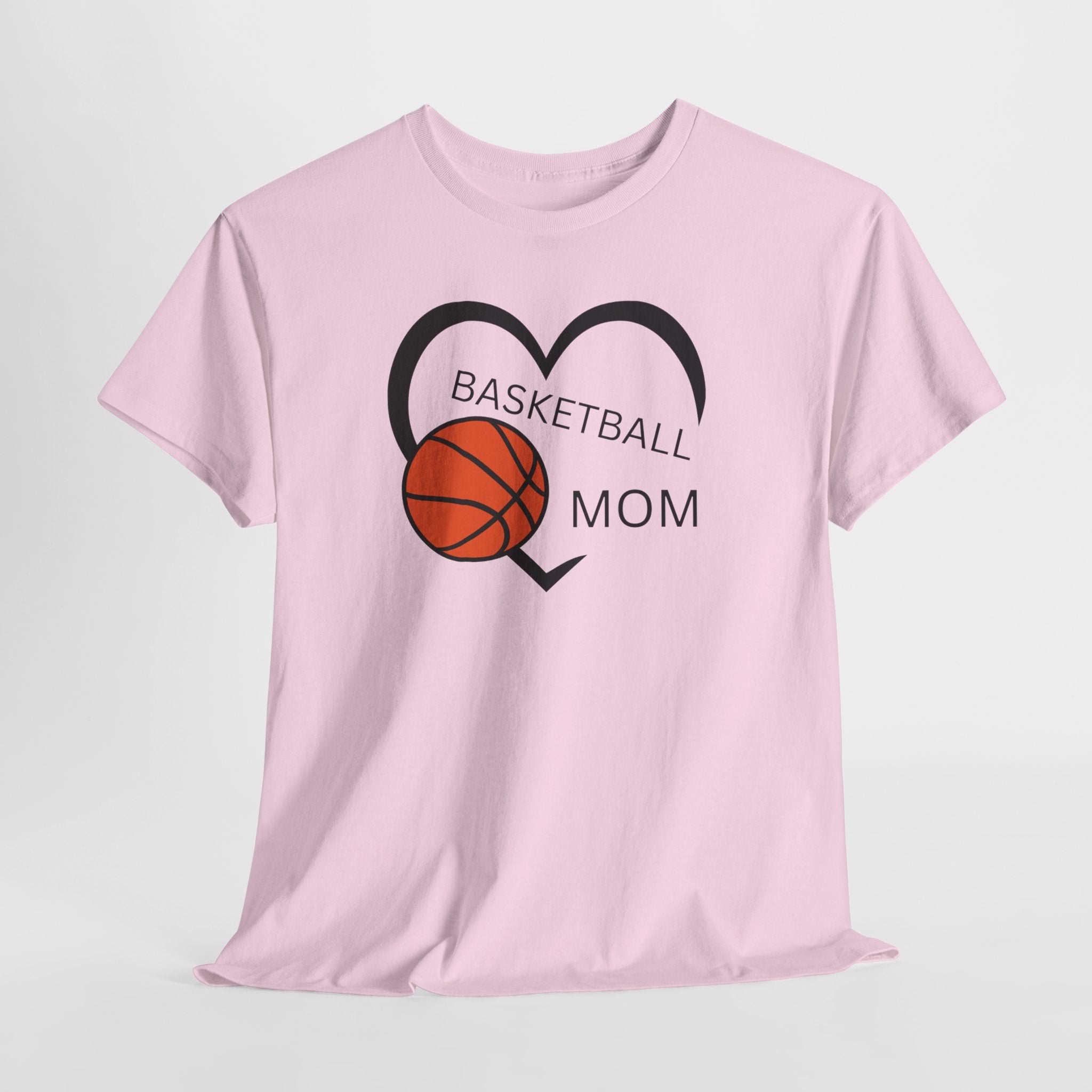 Basketball Mom T-Shirt – Heart & Basketball Design