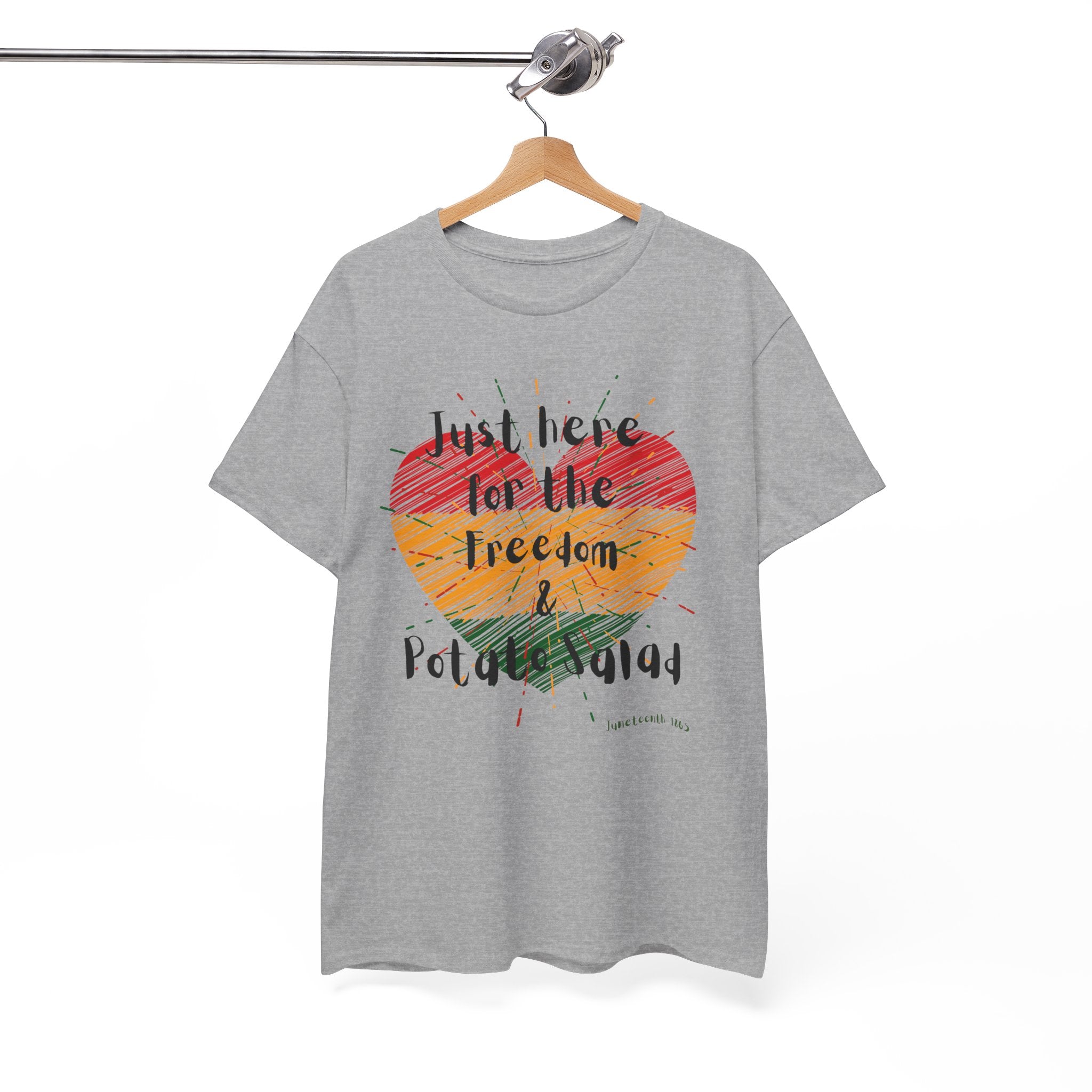 Heart Freedom T-Shirt – "Just Here for the Freedom" Inspirational Graphic Tee