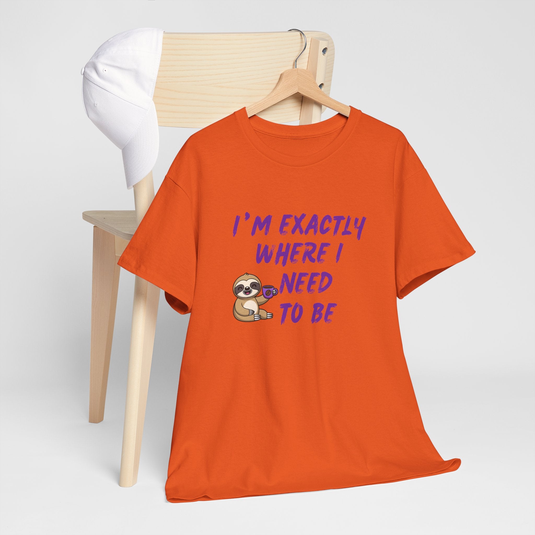 Sloth "I'm Exactly Where I Need to Be" Graphic Tee