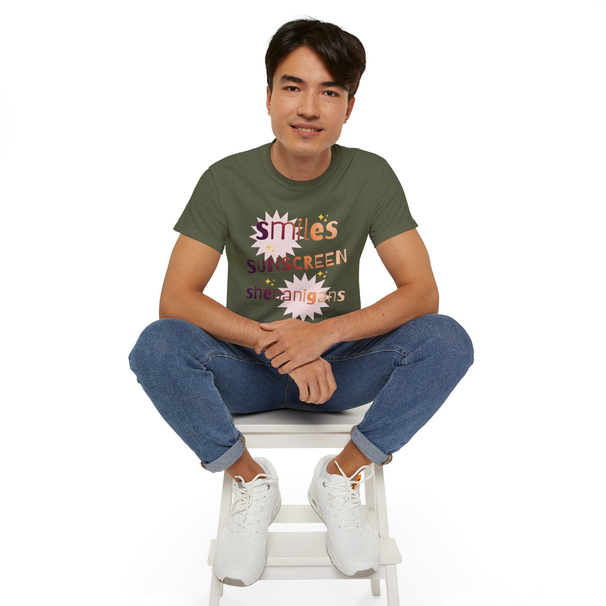 Smiles Sunscreen Shenanigans Tee — Fun Summer Beach Shirt