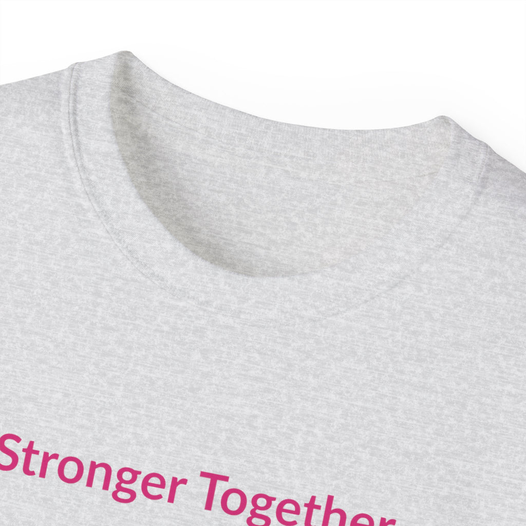 T-Shirt — "Stronger Together. Always. Tough Titties Club" Pink Ribbon Boxing Design