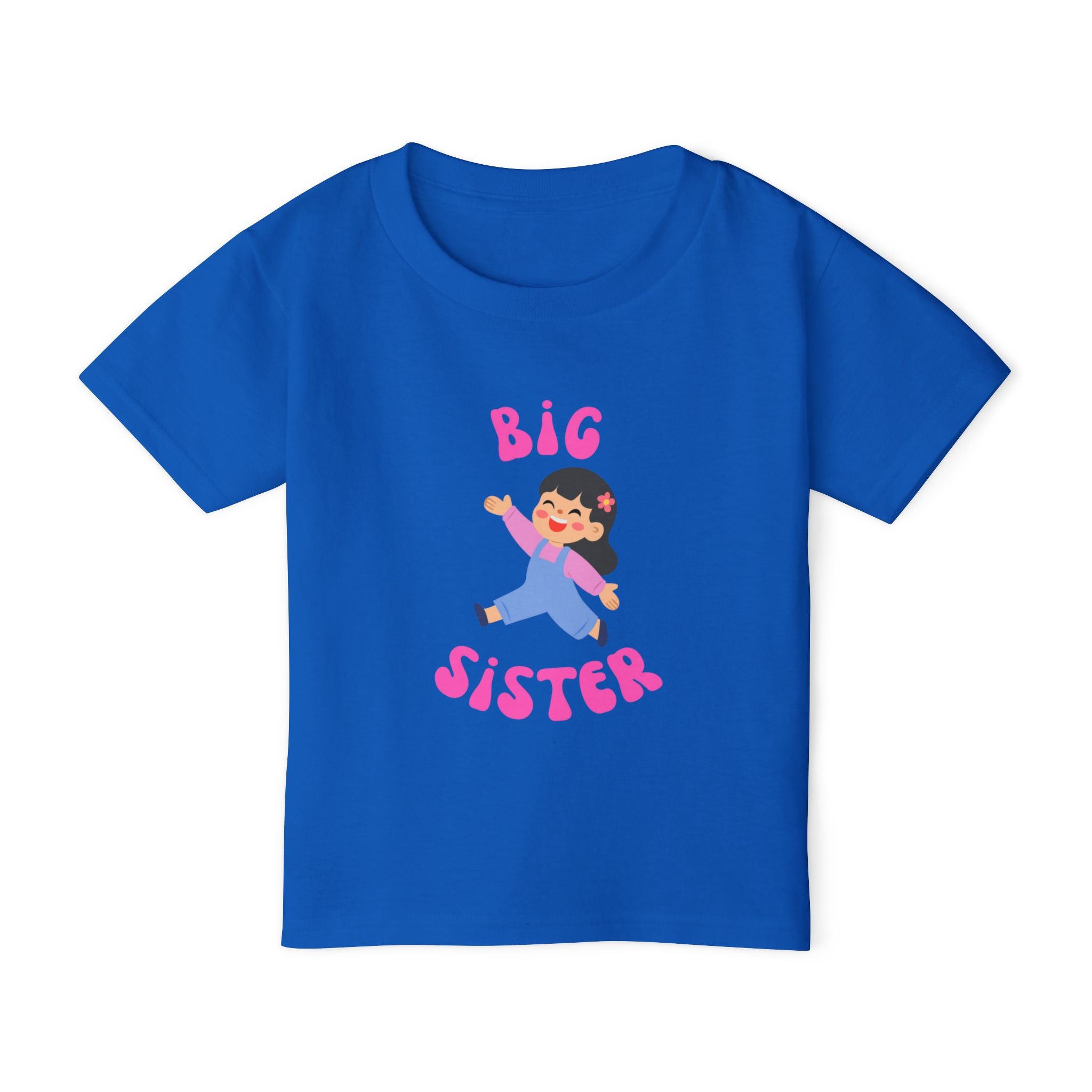 Big Sister Toddler T-Shirt — Cute Cartoon Sibling Announcement Tee