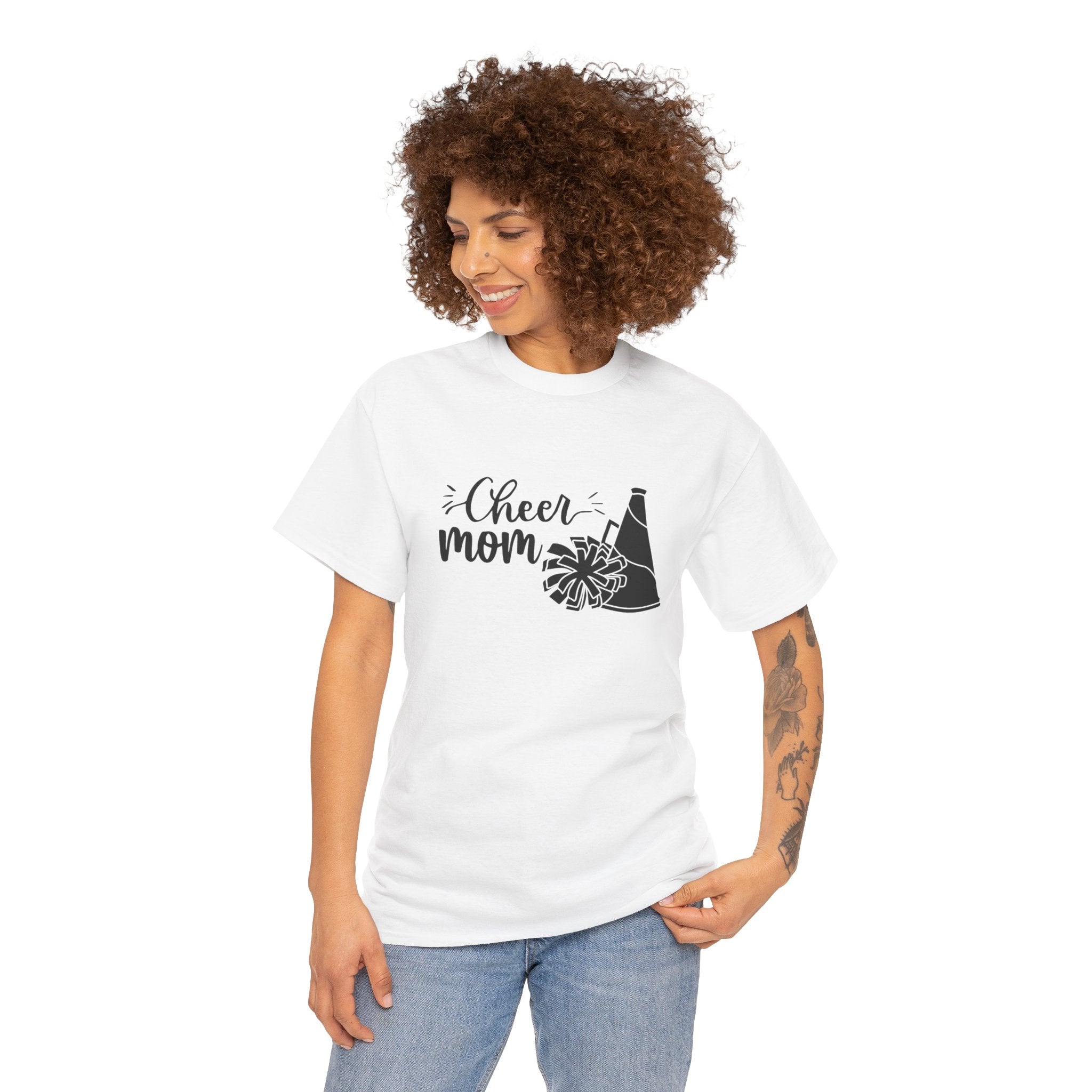 Cheer Mom T-Shirt — Pom Pom & Megaphone Mom Tee