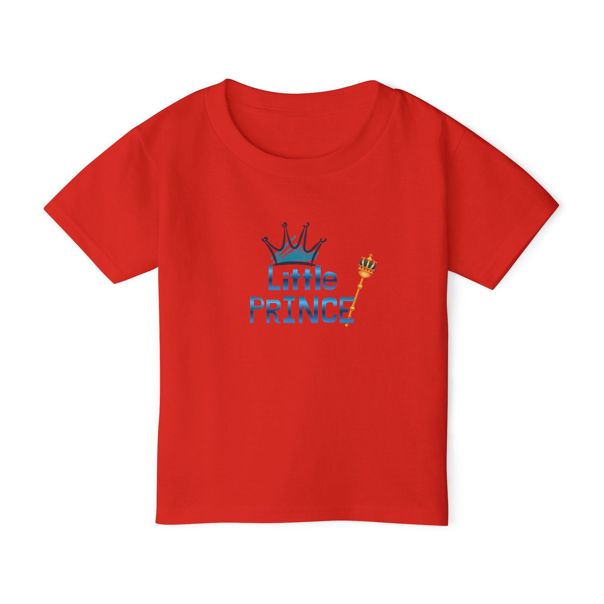 Toddler T-Shirt — “Little Prince” Blue Crown Cute Kids Tee
