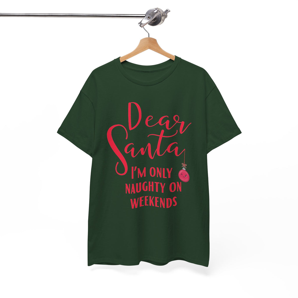 Dear Santa I’m Only Naughty on Weekends Christmas T-Shirt