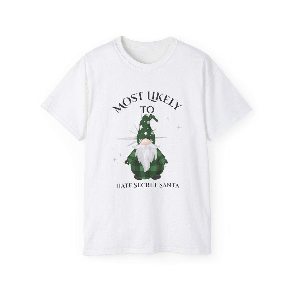 Most Likely to Hate Secret Santa T-Shirt, Unisex Holiday Tee, Funny Christmas Gift, Holiday Party Shirt, Unisex Cotton Christmas Tee, [...]