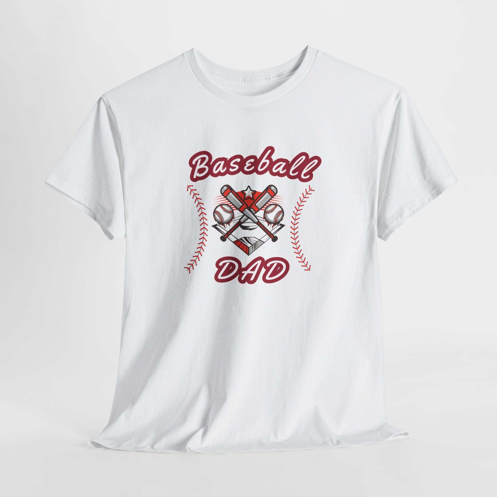 Baseball Dad T-Shirt – Vintage Crossed Bats & Glove Tee for Sports Fans, Father's Day Gift