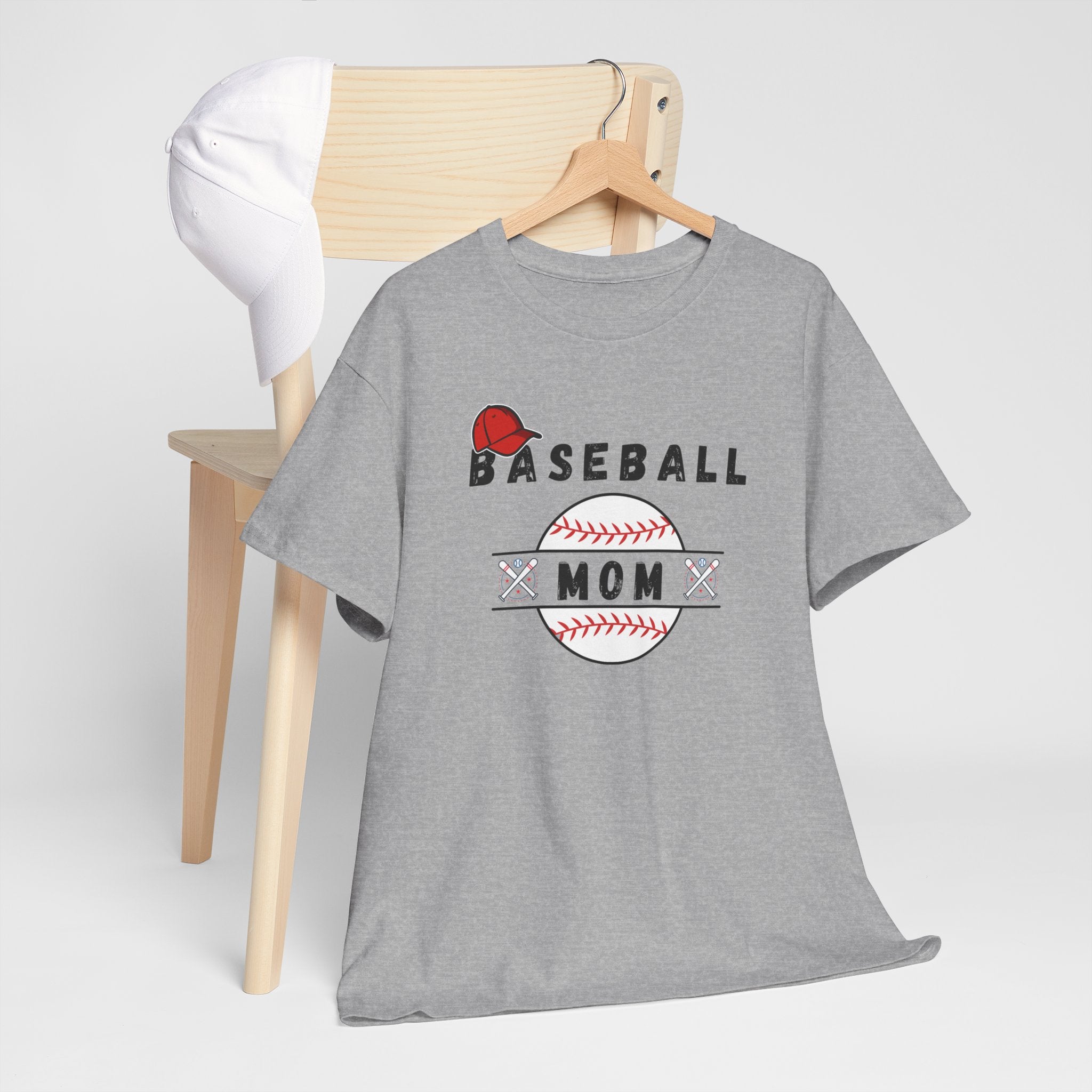 Baseball Mom T-Shirt – Women's Baseball Mom Tee with Stitch Graphic