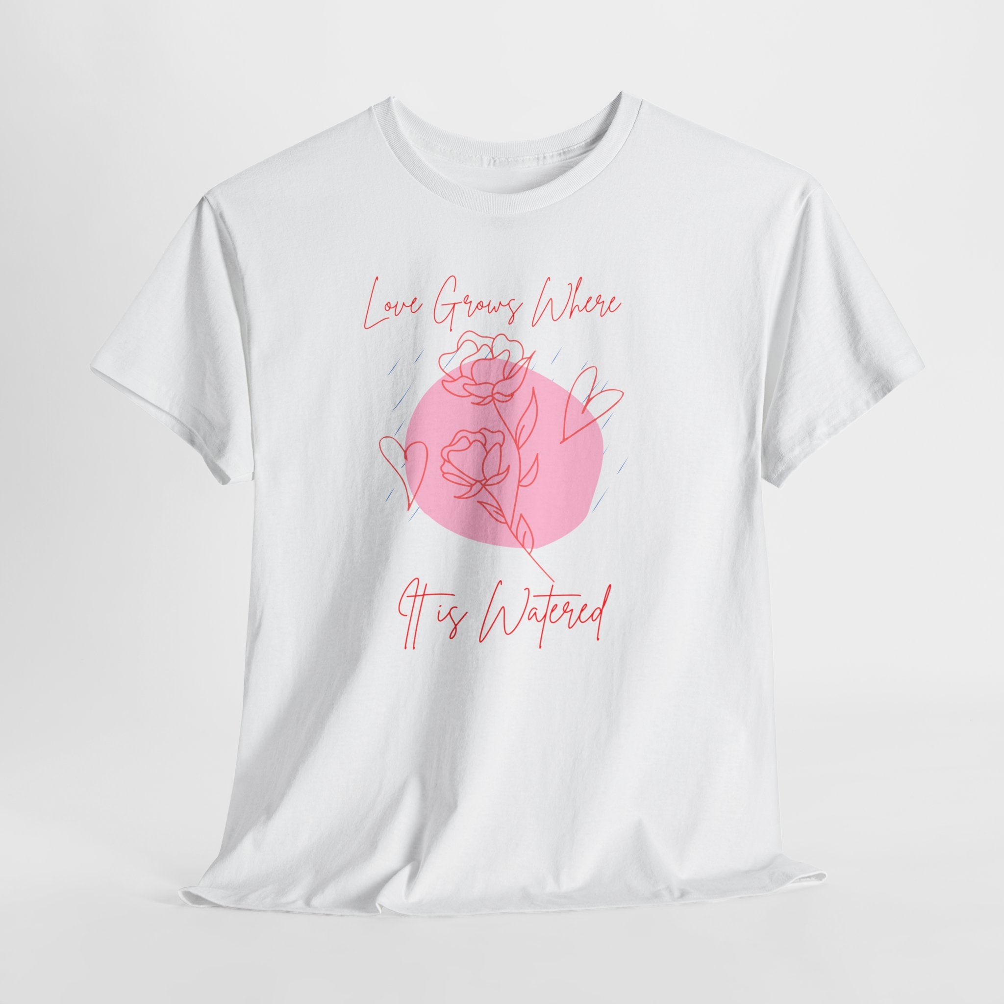 Rose Moon Graphic Tee — "Love Grows Where It’s Watered"