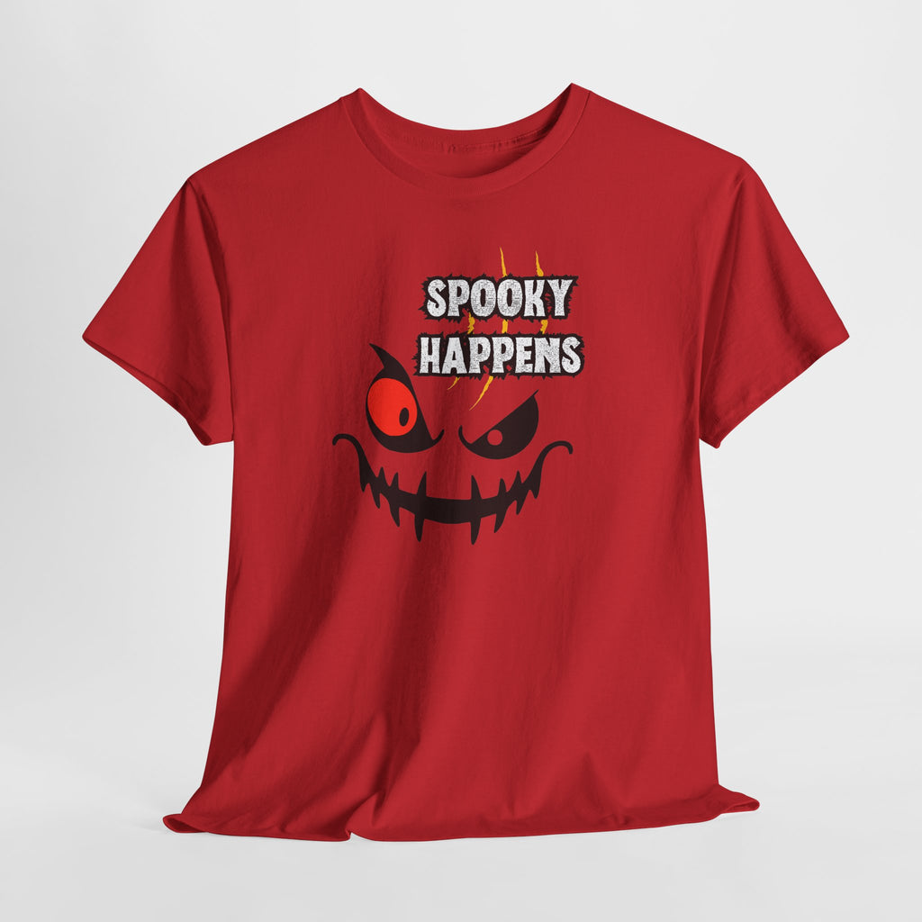 Spooky Happens Halloween T-Shirt — Creepy Jack-O'-Lantern Face Tee