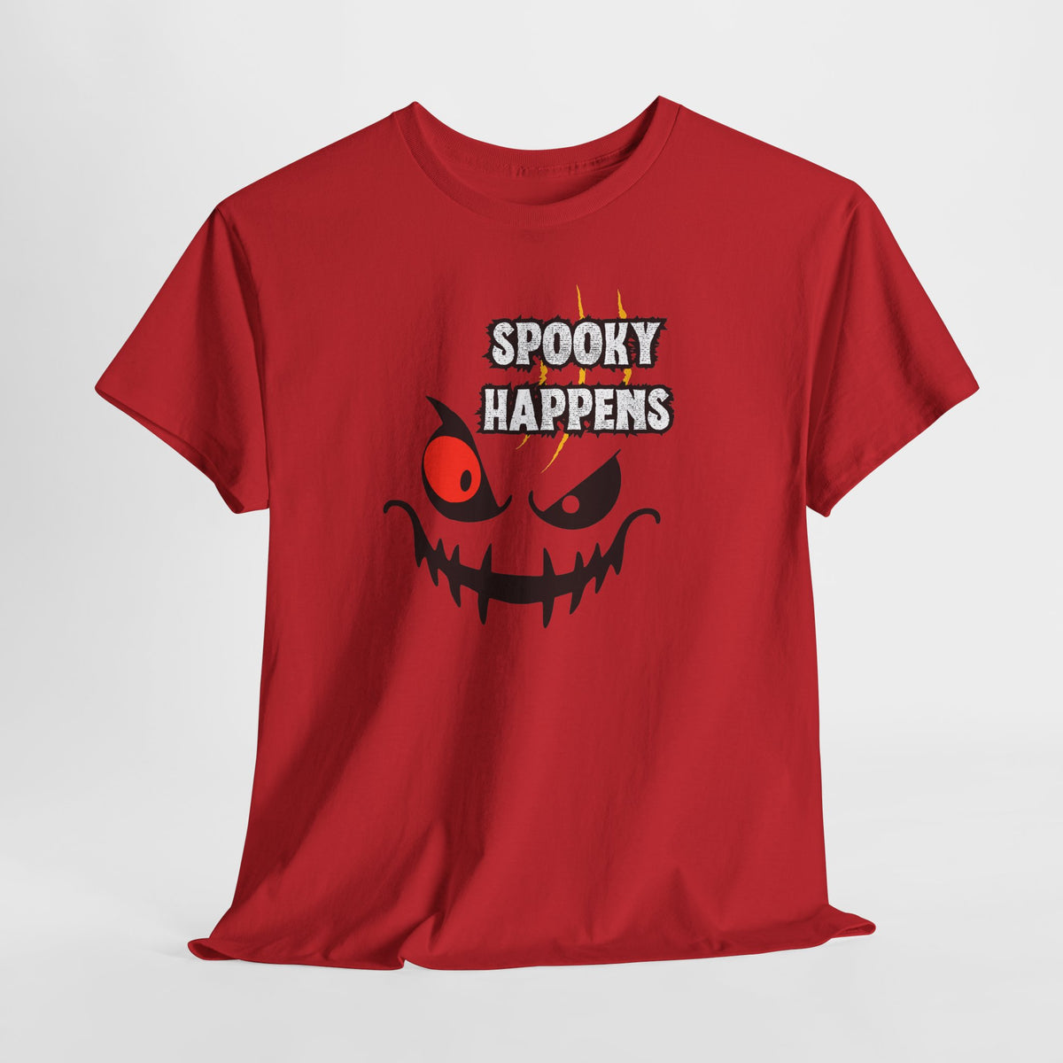 Spooky Happens Halloween T-Shirt — Creepy Jack-O'-Lantern Face Tee