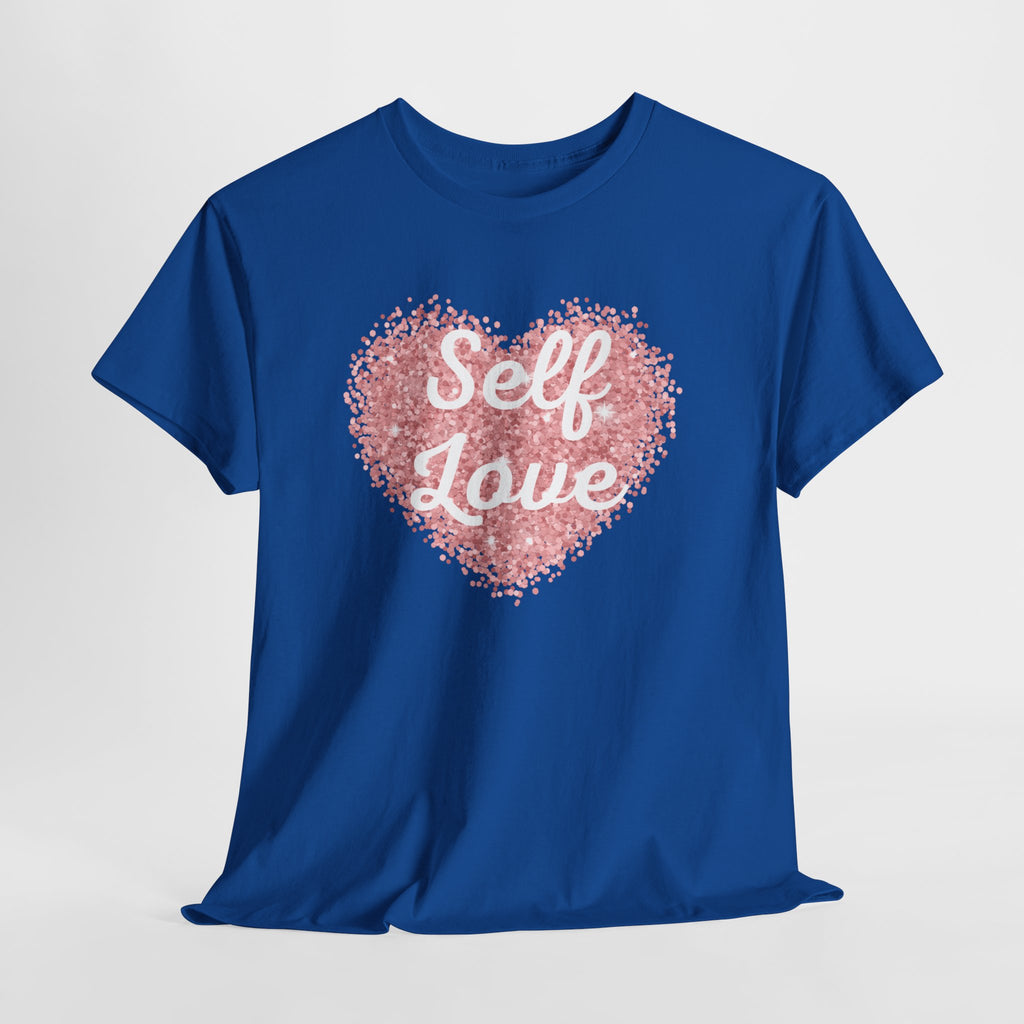 Self Love Tee — Pink Heart Mental Health Awareness Shirt