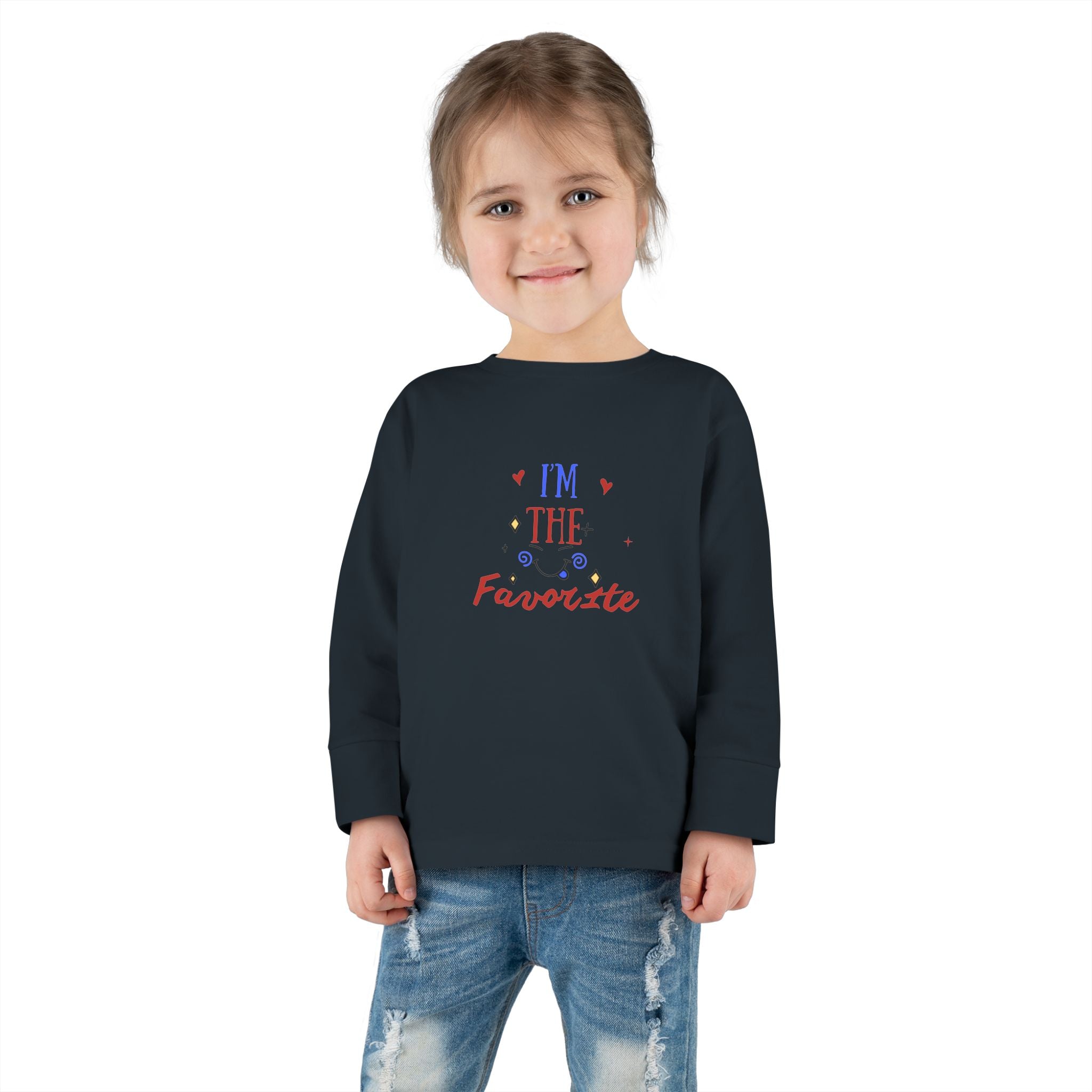 Toddler Long Sleeve Tee — "I'm the Favorite" Patriotic Baby Shirt