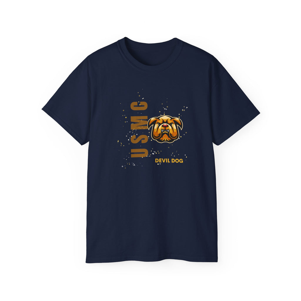 USMC Jarhead Bulldog T‑Shirt — Marine Corps Vertical Logo Tee