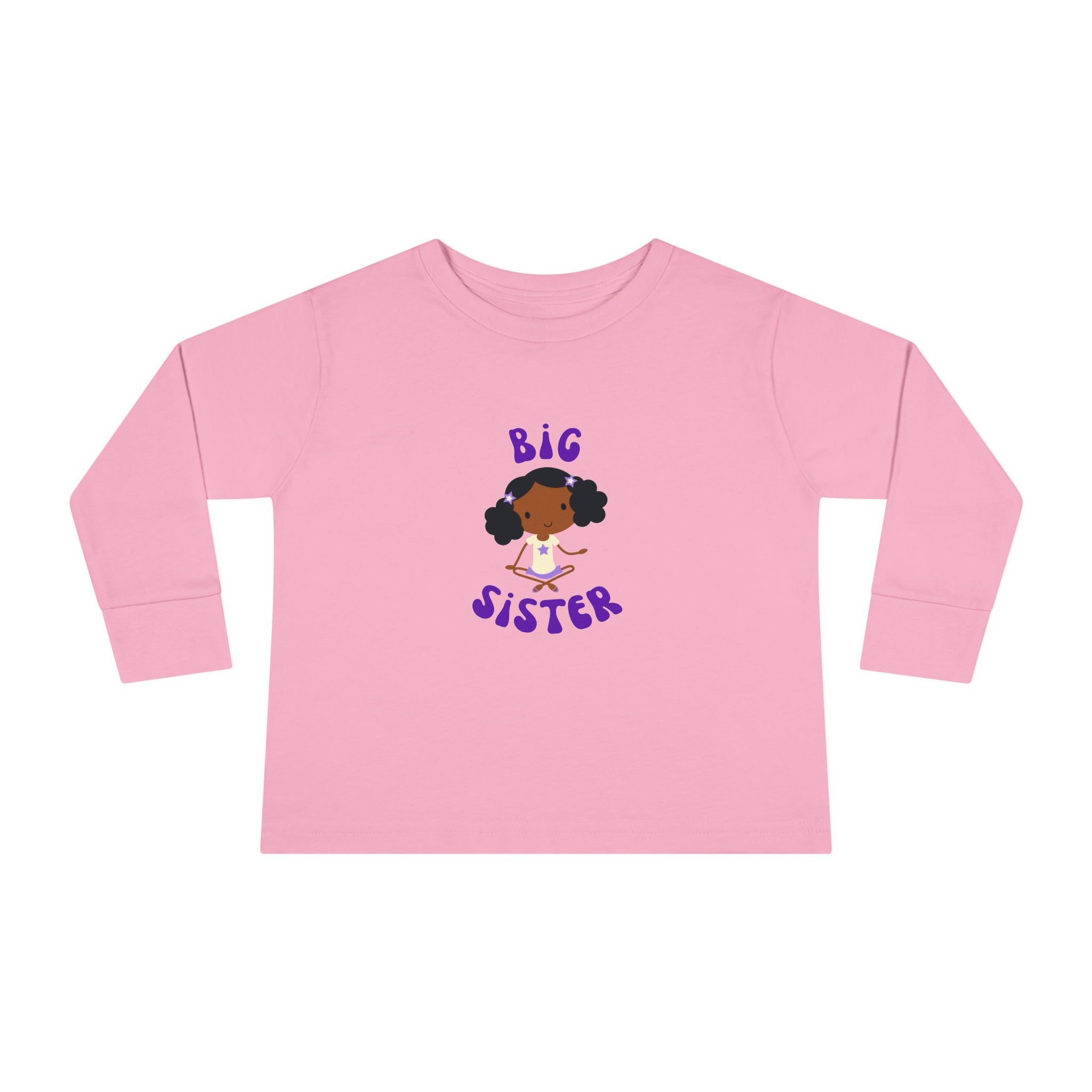 Big Sister Toddler Long Sleeve Tee — Cute Sister Announcement Shirt