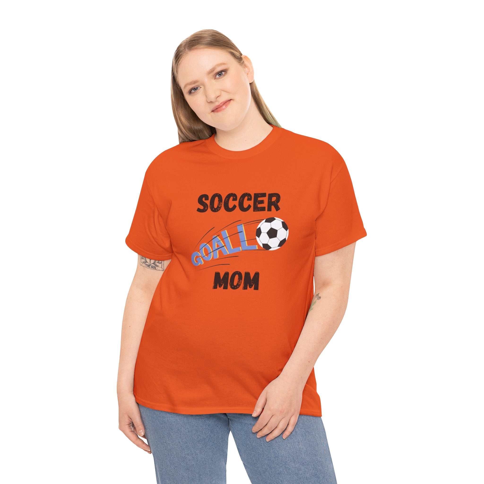 Soccer Mom T‑Shirt — 'Soccer Goal!' Graphic Tee with Soccer Ball