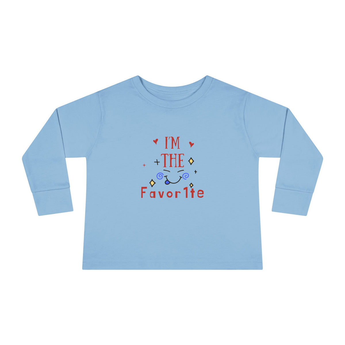 Toddler Long Sleeve Tee — "I'm the Favorite" Patriotic Baby Shirt
