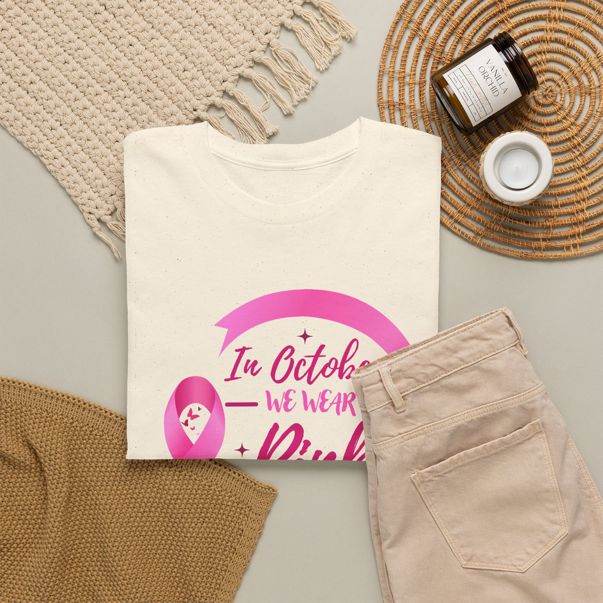 Breast Cancer Awareness Tee — "In October We Wear Pink"