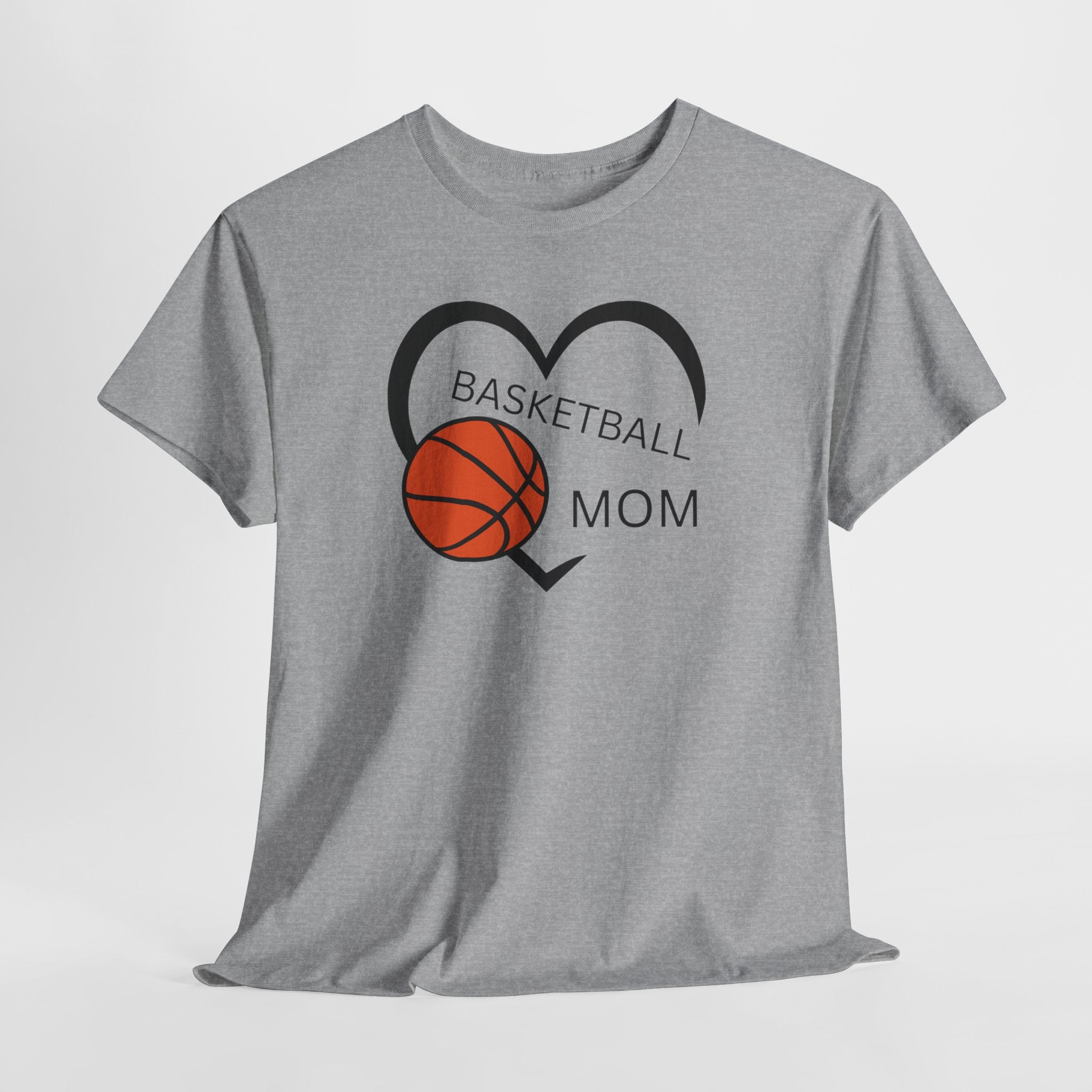Basketball Mom T-Shirt – Heart & Basketball Design