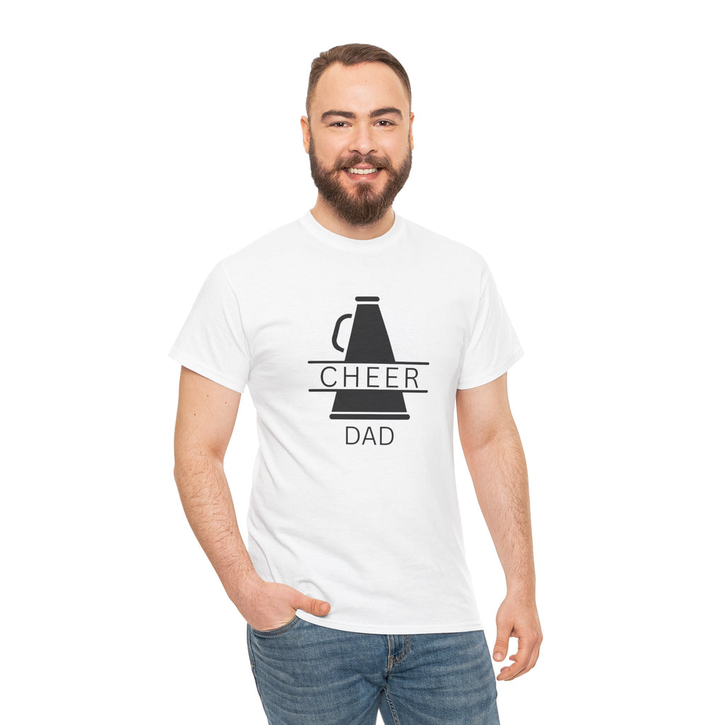Cheer Dad T-Shirt – Megaphone Graphic Tee for Proud Cheerleading Fathers
