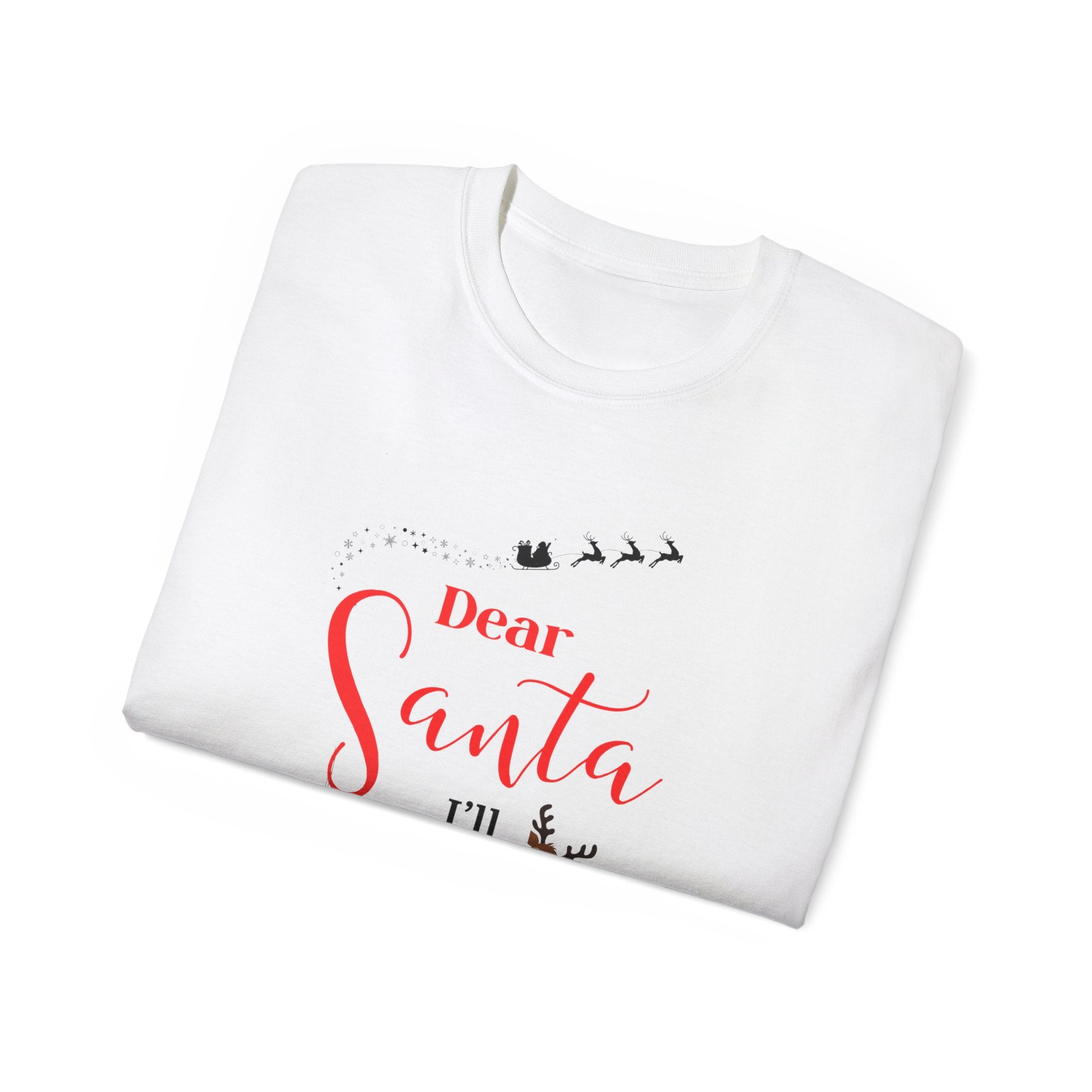 Dear Santa, I'll trade cookies for...Christmas Humor Tee, Funny Santa Shirt, Holiday Gift, Unisex T-Shirt, Cookie Lover Apparel
