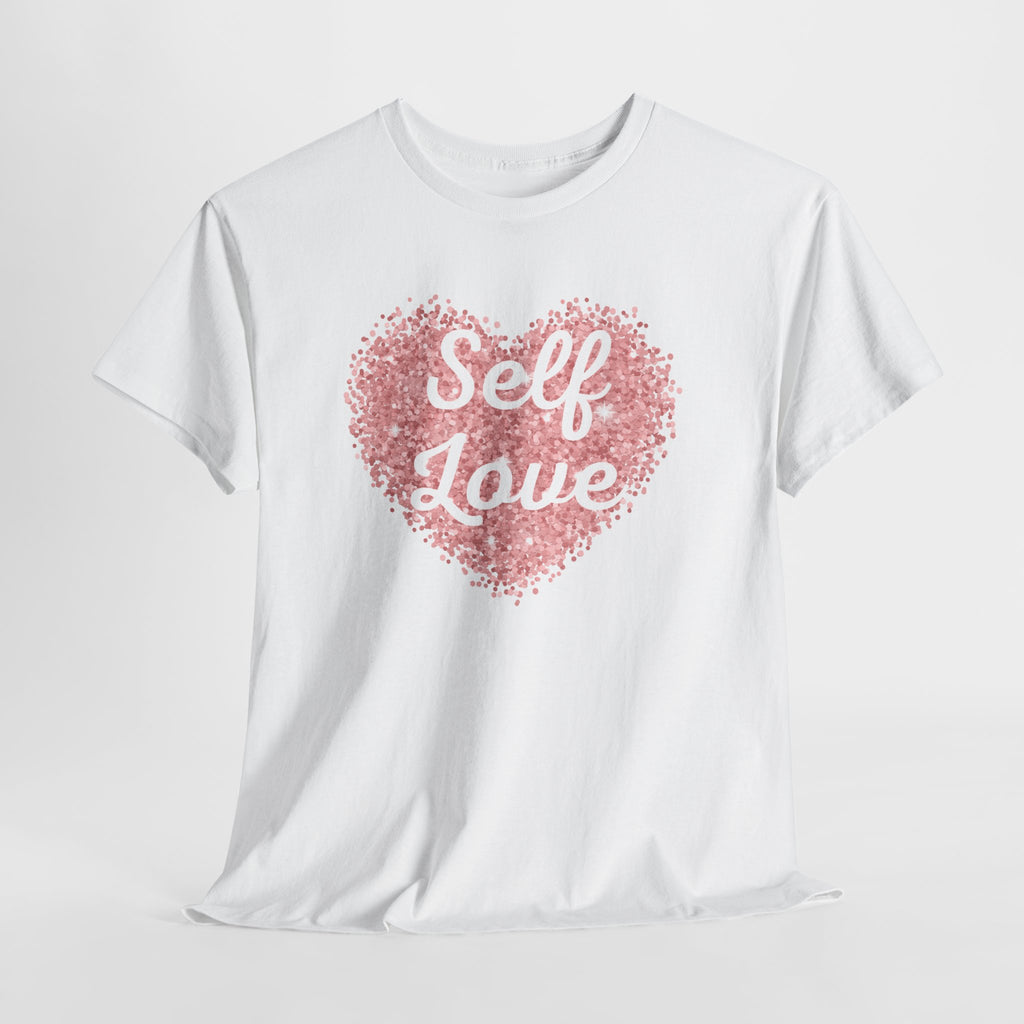 Self Love Tee — Pink Heart Mental Health Awareness Shirt
