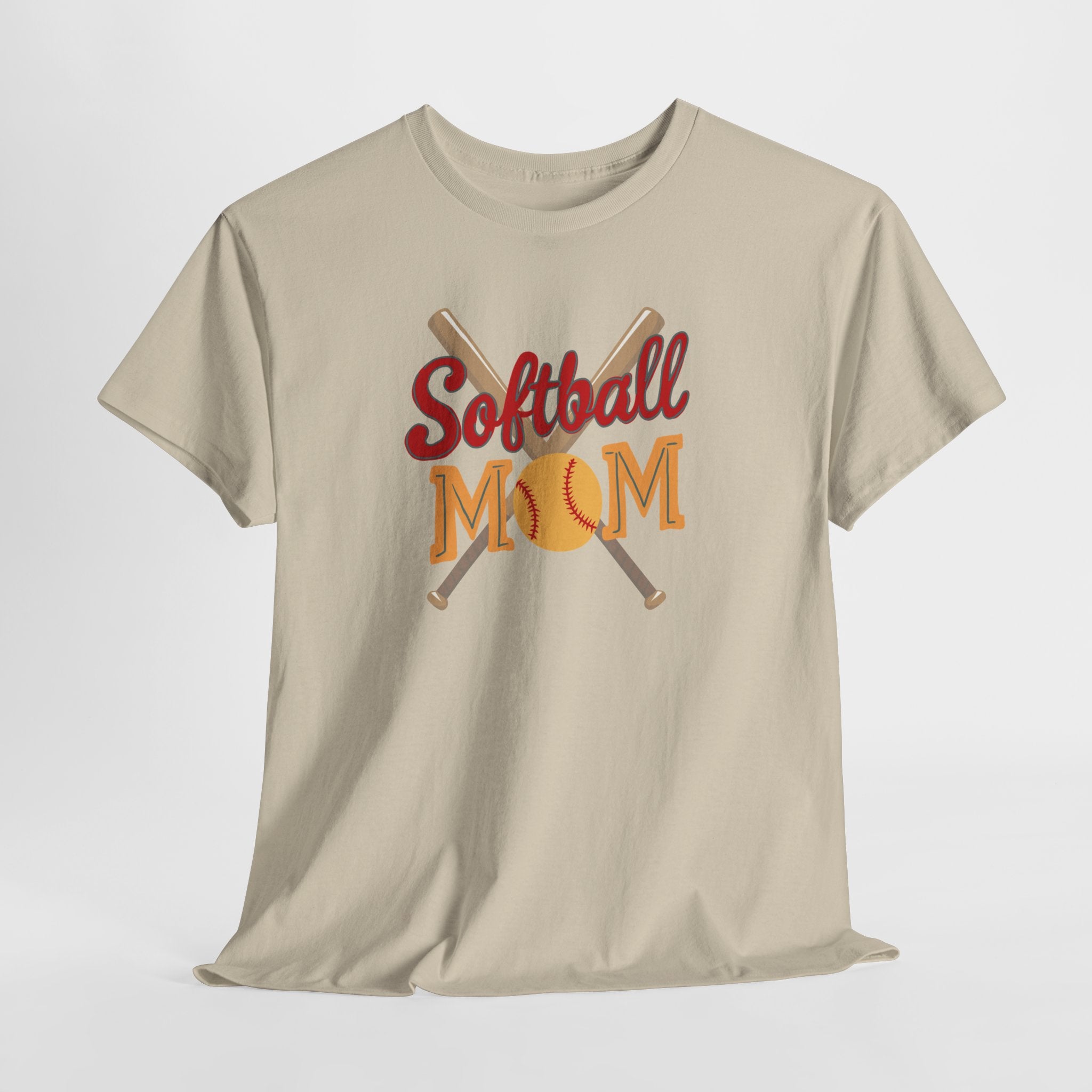 Softball Mom T‑Shirt — Retro Crossed Bats & Ball Tee for Proud Moms
