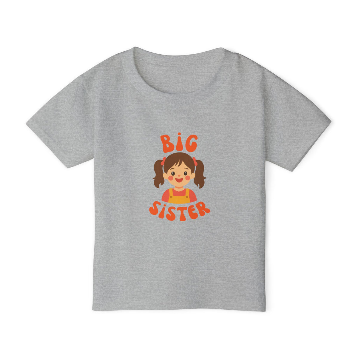 Big Sister Toddler T-Shirt — Cute Cartoon Sibling Announcement Tee