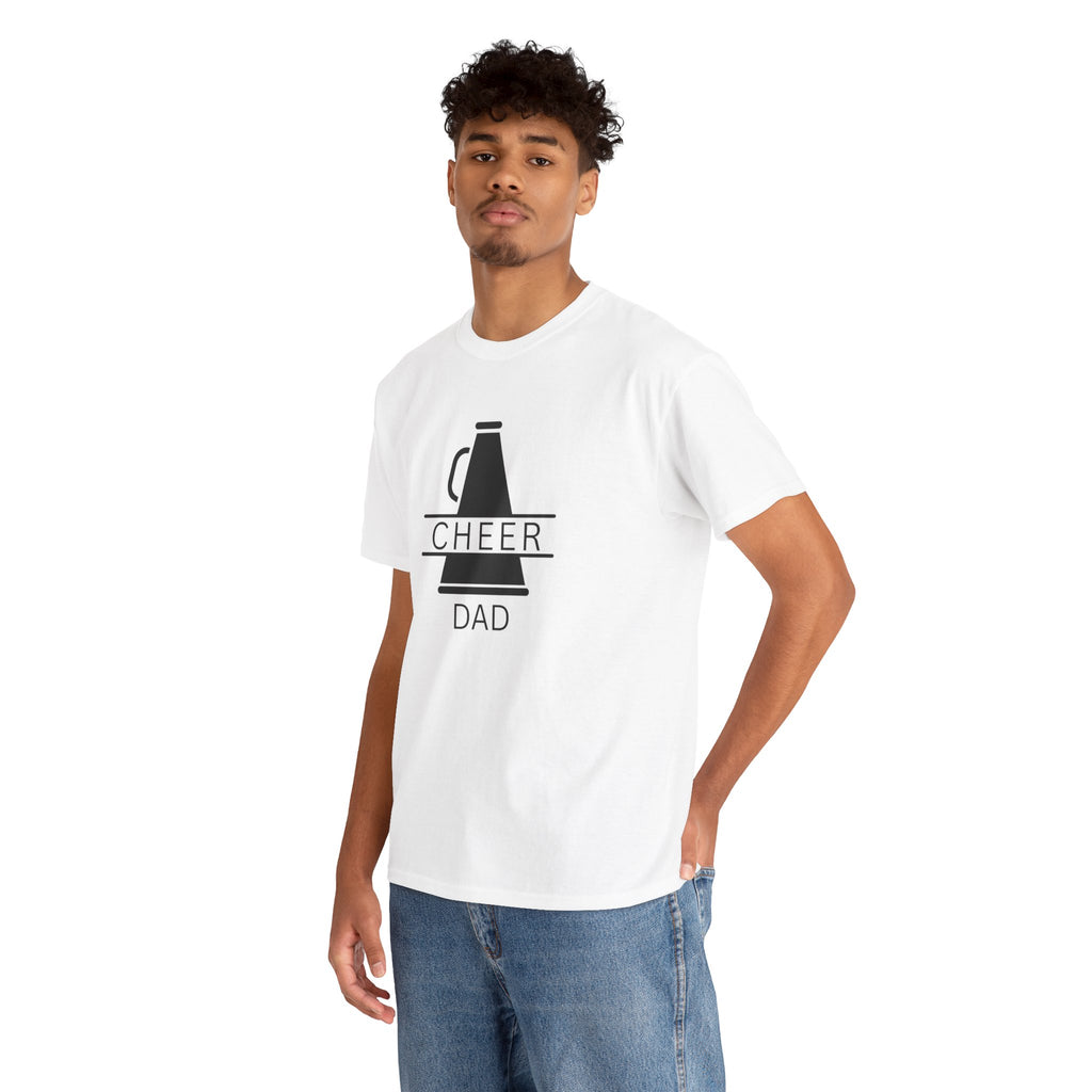 Cheer Dad T-Shirt – Megaphone Graphic Tee for Proud Cheerleading Fathers