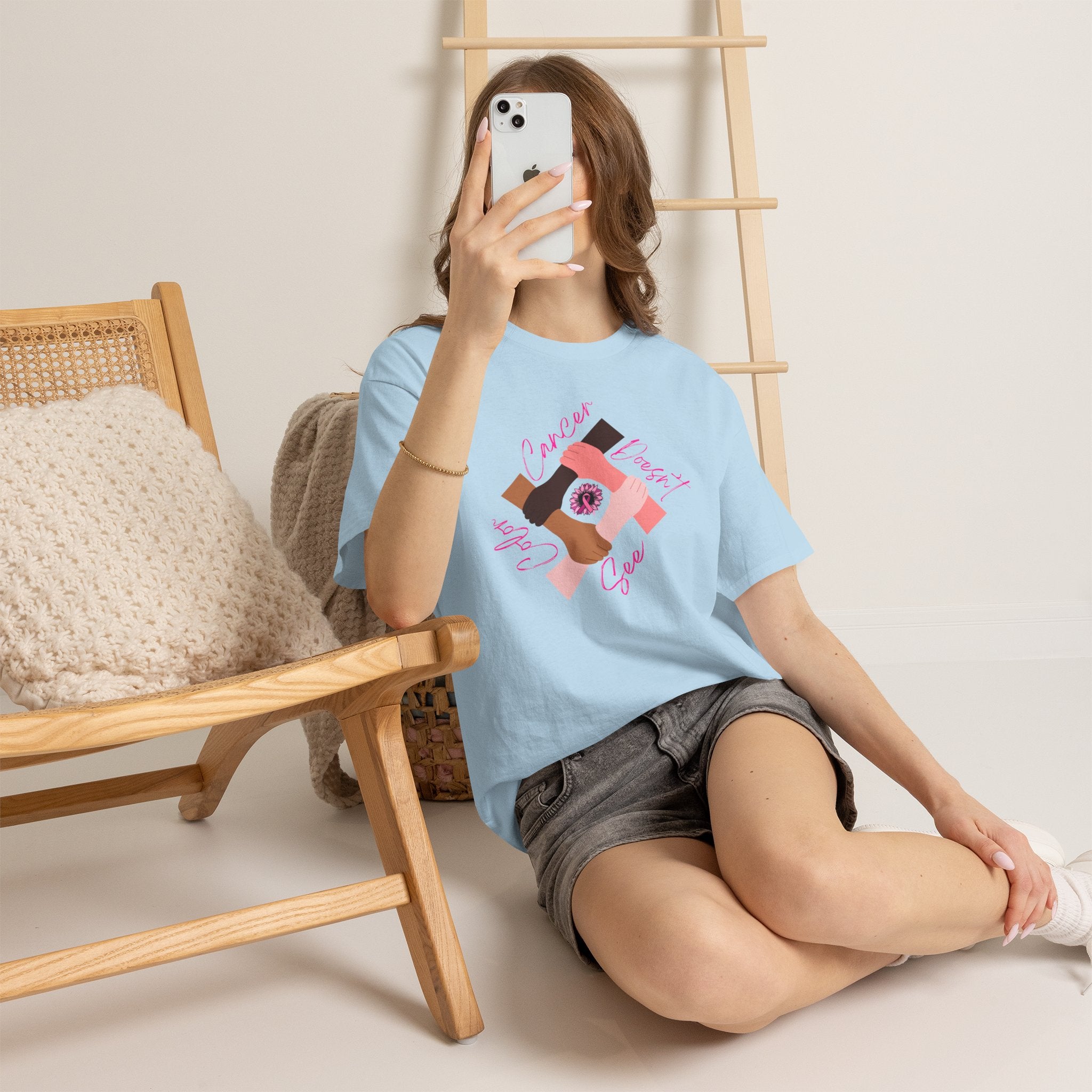 Cancer Support Awareness T-Shirt — "Cancer Doesn't See Color"