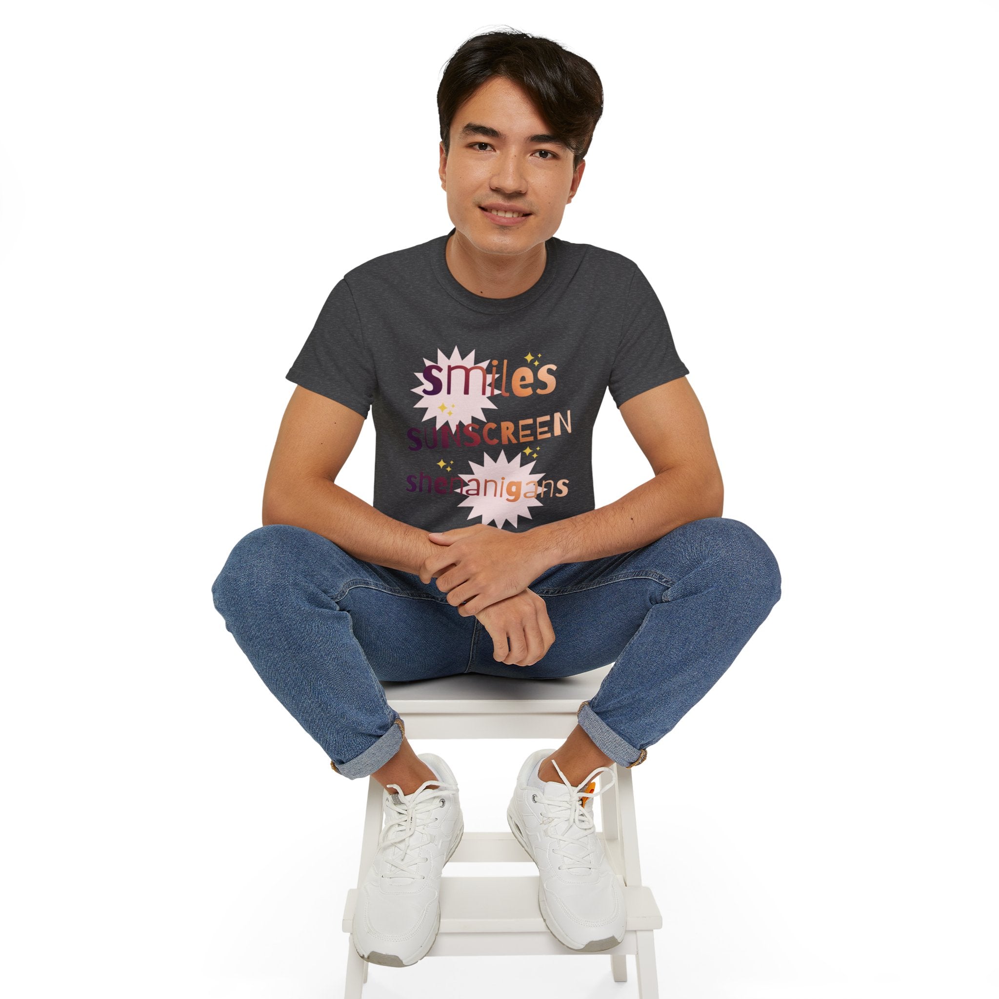 Smiles Sunscreen Shenanigans Tee — Fun Summer Beach Shirt