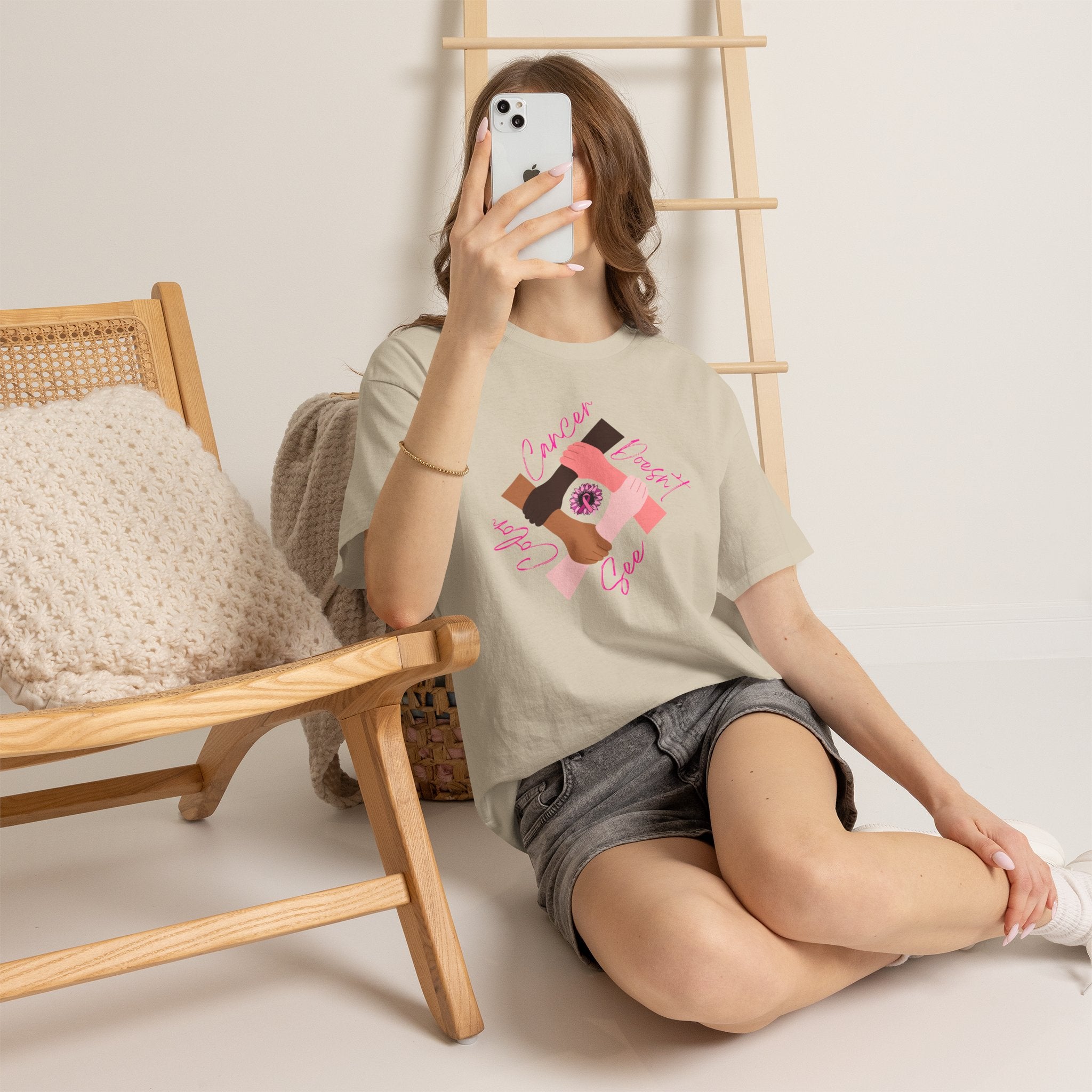 Cancer Support Awareness T-Shirt — "Cancer Doesn't See Color"