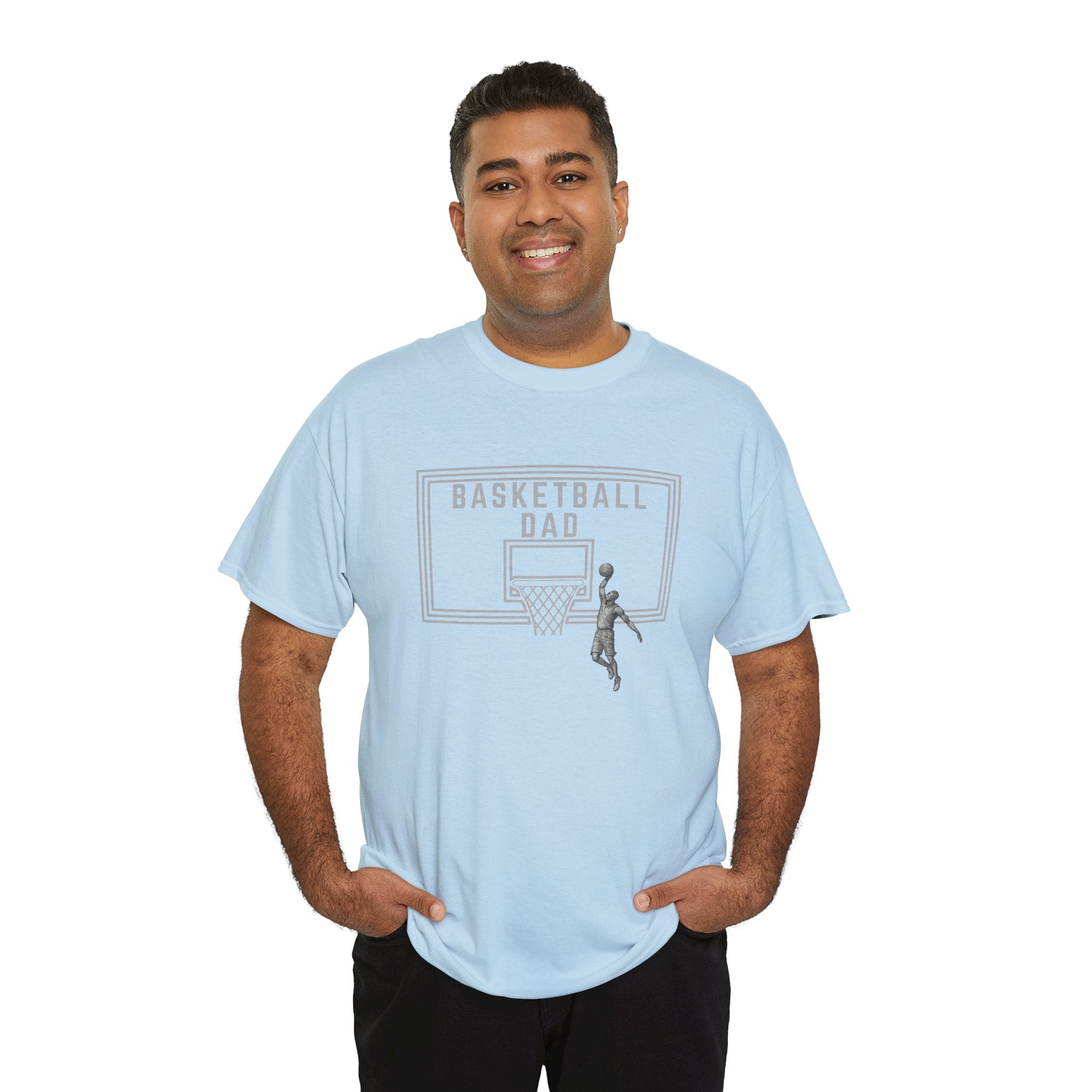 Basketball Dad T-Shirt — Basketball Hoop Graphic Tee for Proud Fathers