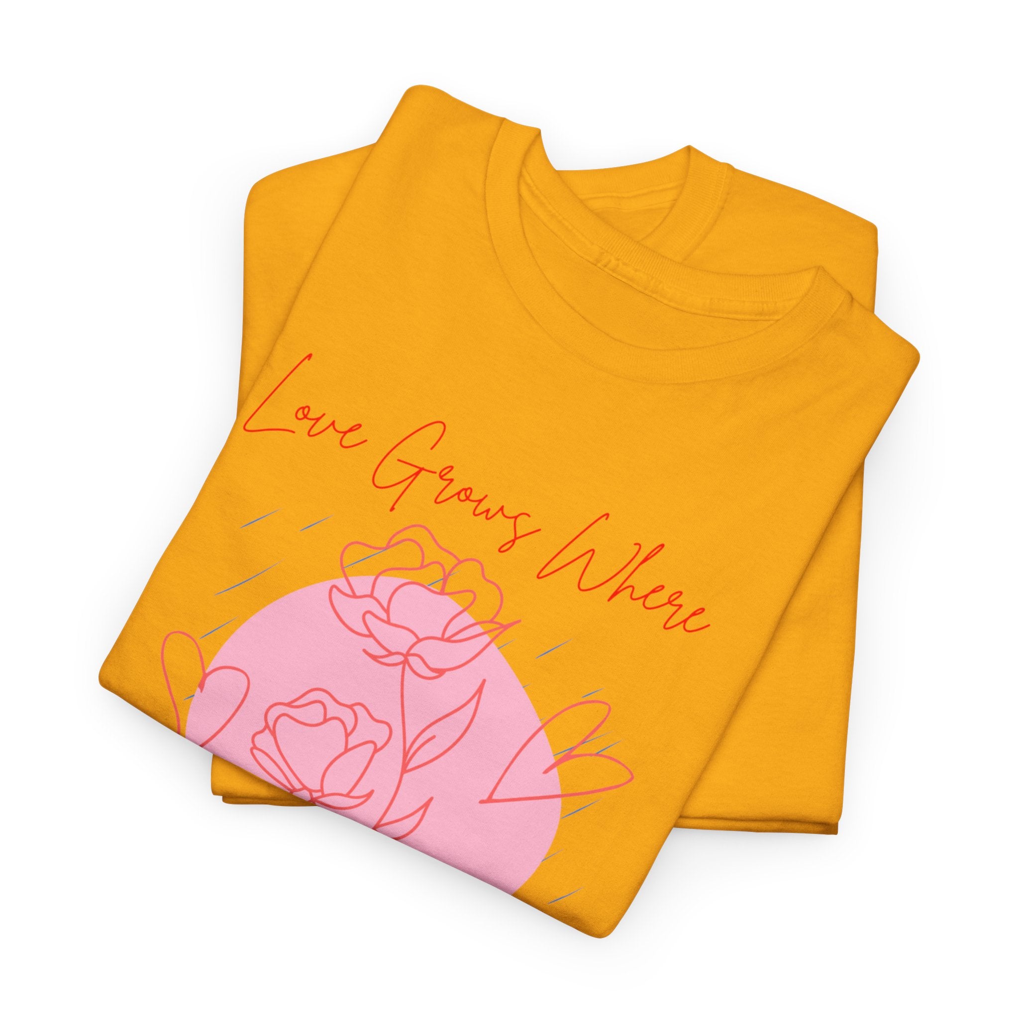 Rose Moon Graphic Tee — "Love Grows Where It’s Watered"