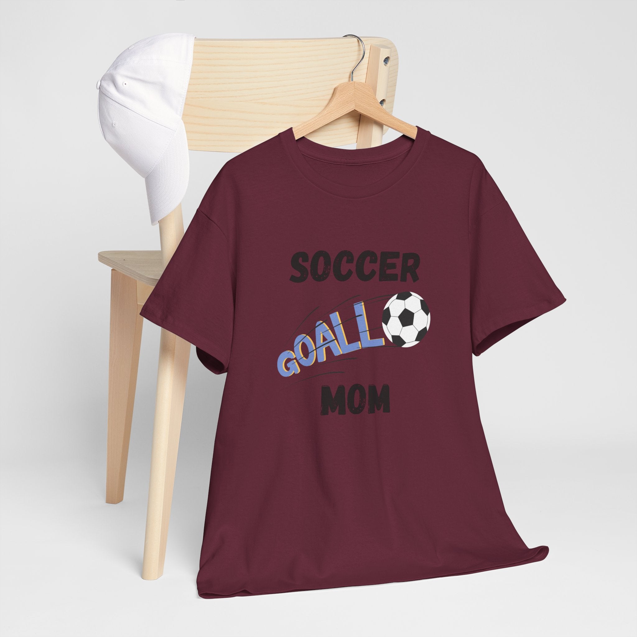 Soccer Mom T‑Shirt — 'Soccer Goal!' Graphic Tee with Soccer Ball