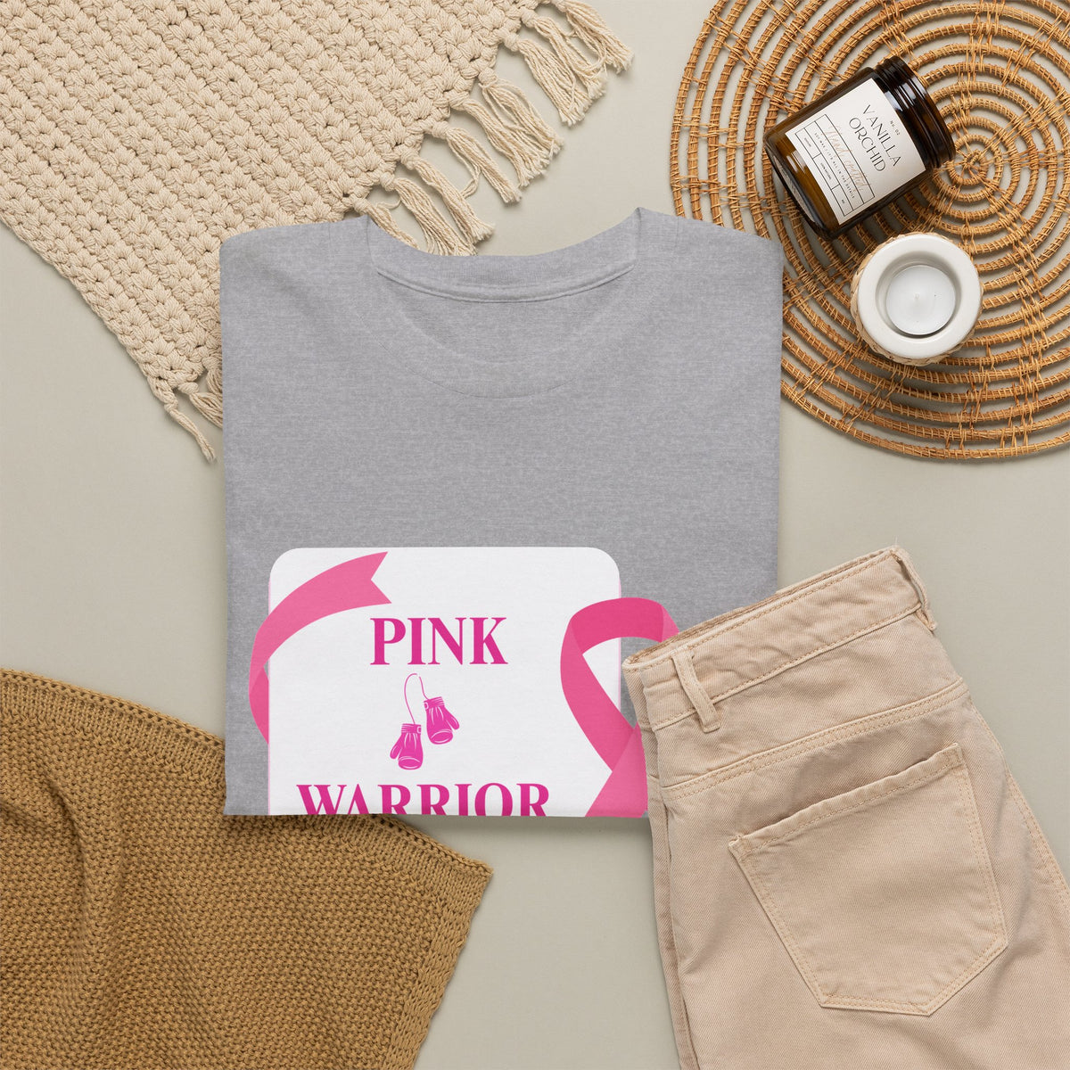 Breast Cancer Awareness Tee – Pink Warrior Ribbon T-Shirt
