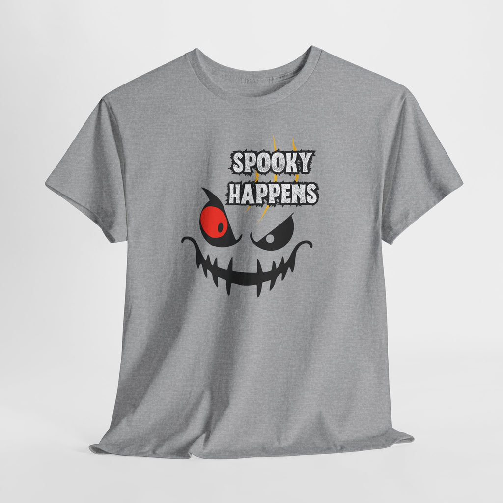 Spooky Happens Halloween T-Shirt — Creepy Jack-O'-Lantern Face Tee
