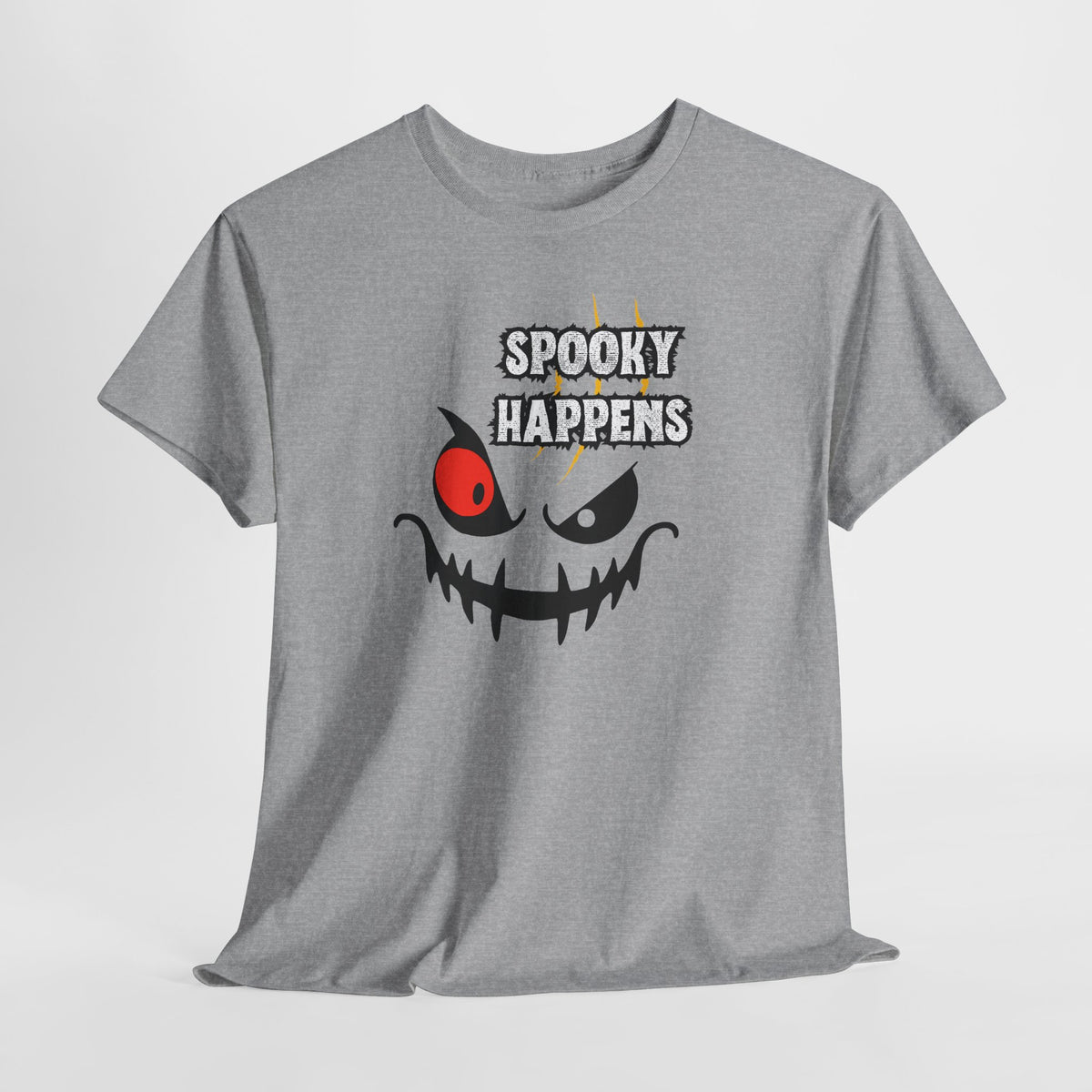 Spooky Happens Halloween T-Shirt — Creepy Jack-O'-Lantern Face Tee