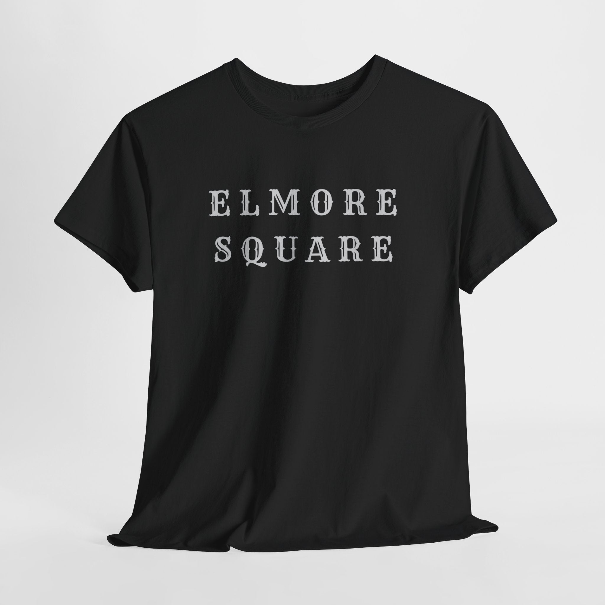 Elmore Square Vintage Lettering T‑Shirt — Retro City Name Tee