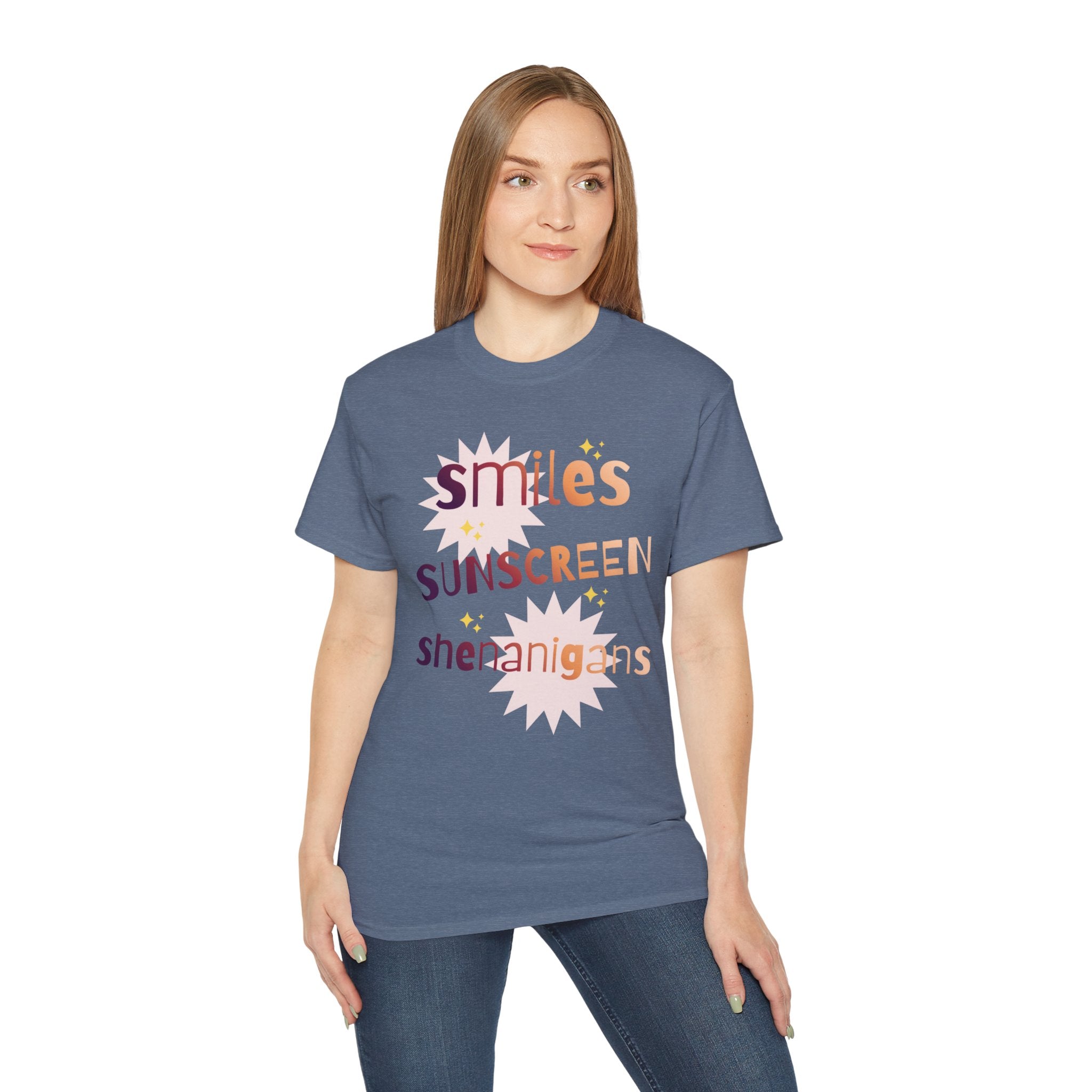 Smiles Sunscreen Shenanigans Tee — Fun Summer Beach Shirt