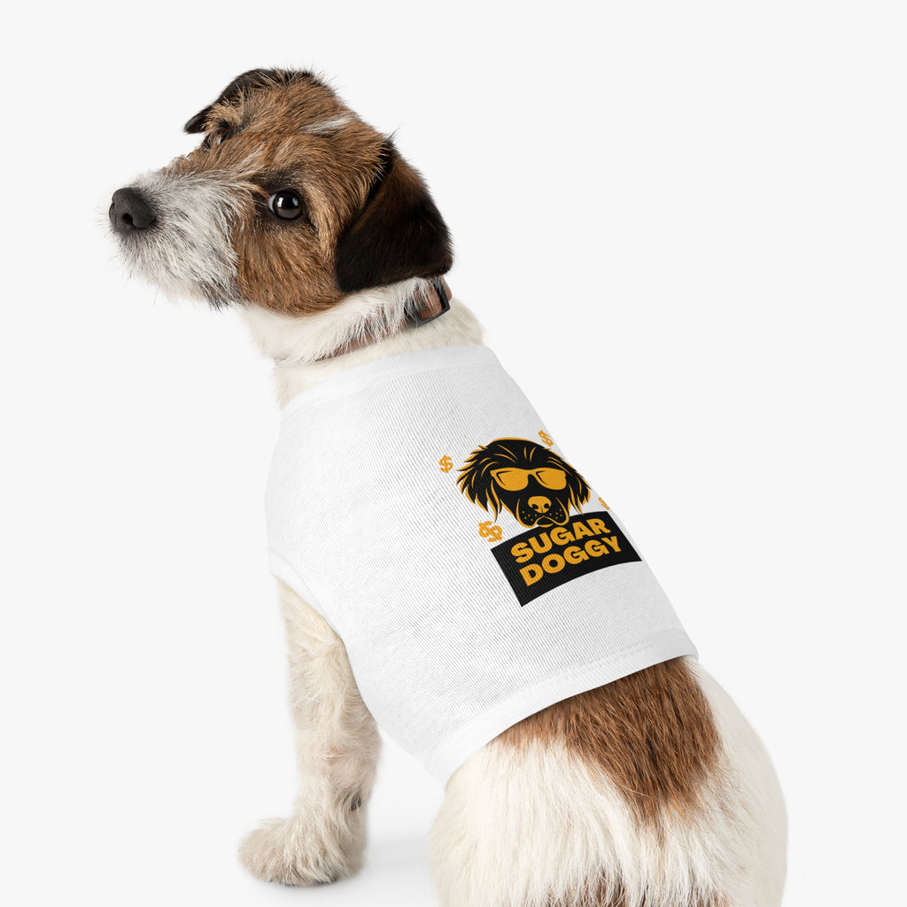 Sugar Doggy Pet Tank Top — Funny Dog Tee with Sunglasses & Dollar Sign Design